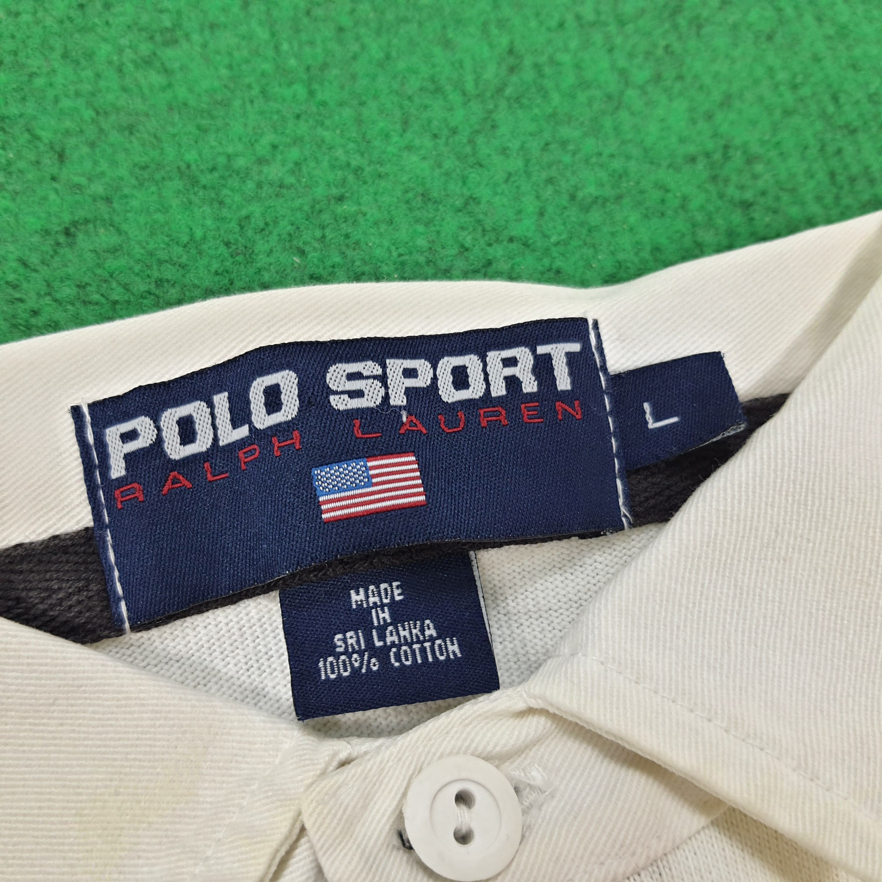 Polo Ralph Lauren × Vintage Vintage Polo Sport Ralph Lauren Long Sleeve Polo Shirt Size US XL / EU 56 / 4 - 4 Thumbnail