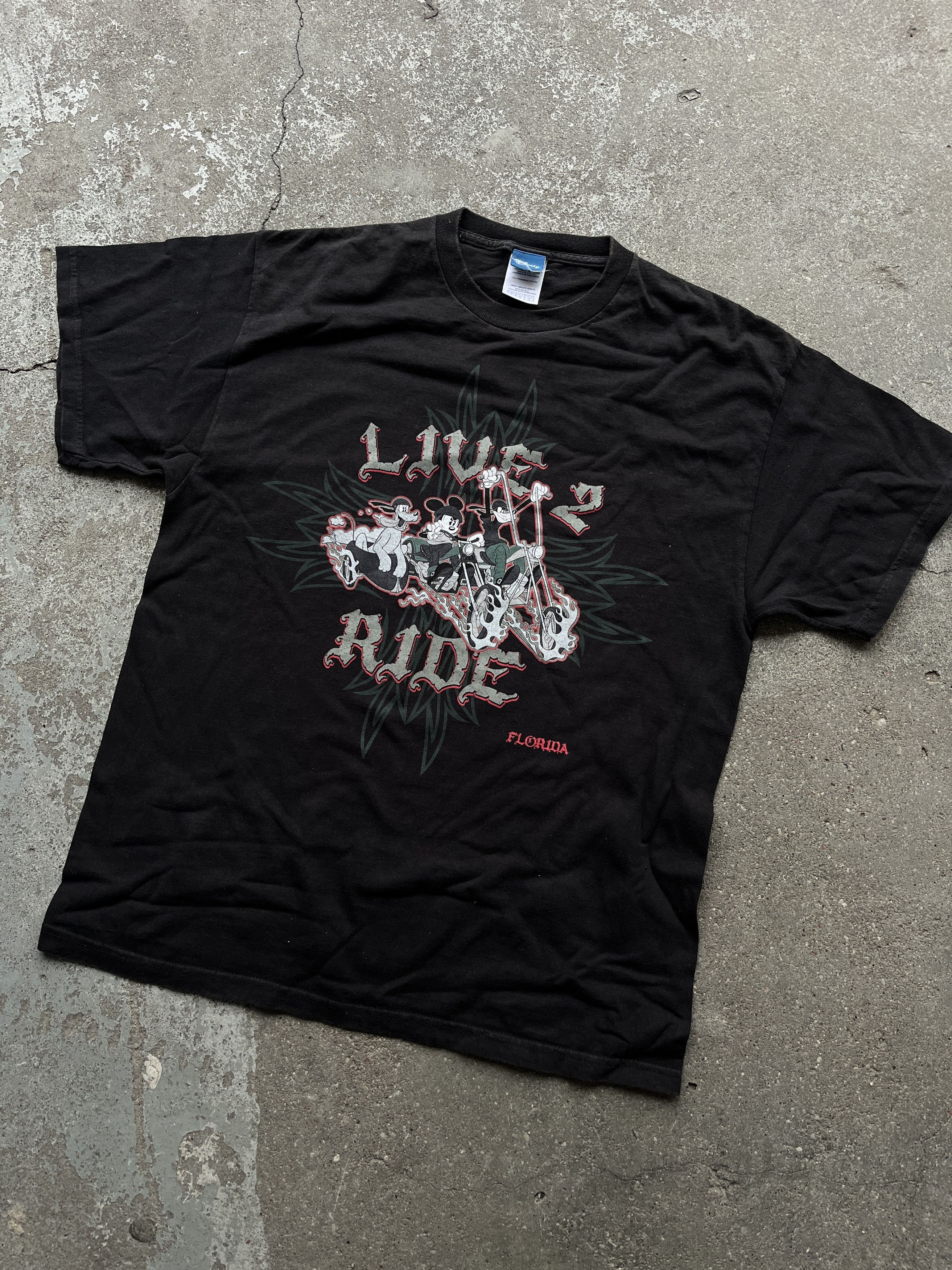Disney Mickey Mouse Harley vibes Florida rider rock tee Size US L / EU 52-54 / 3 - 1 Thumbnail