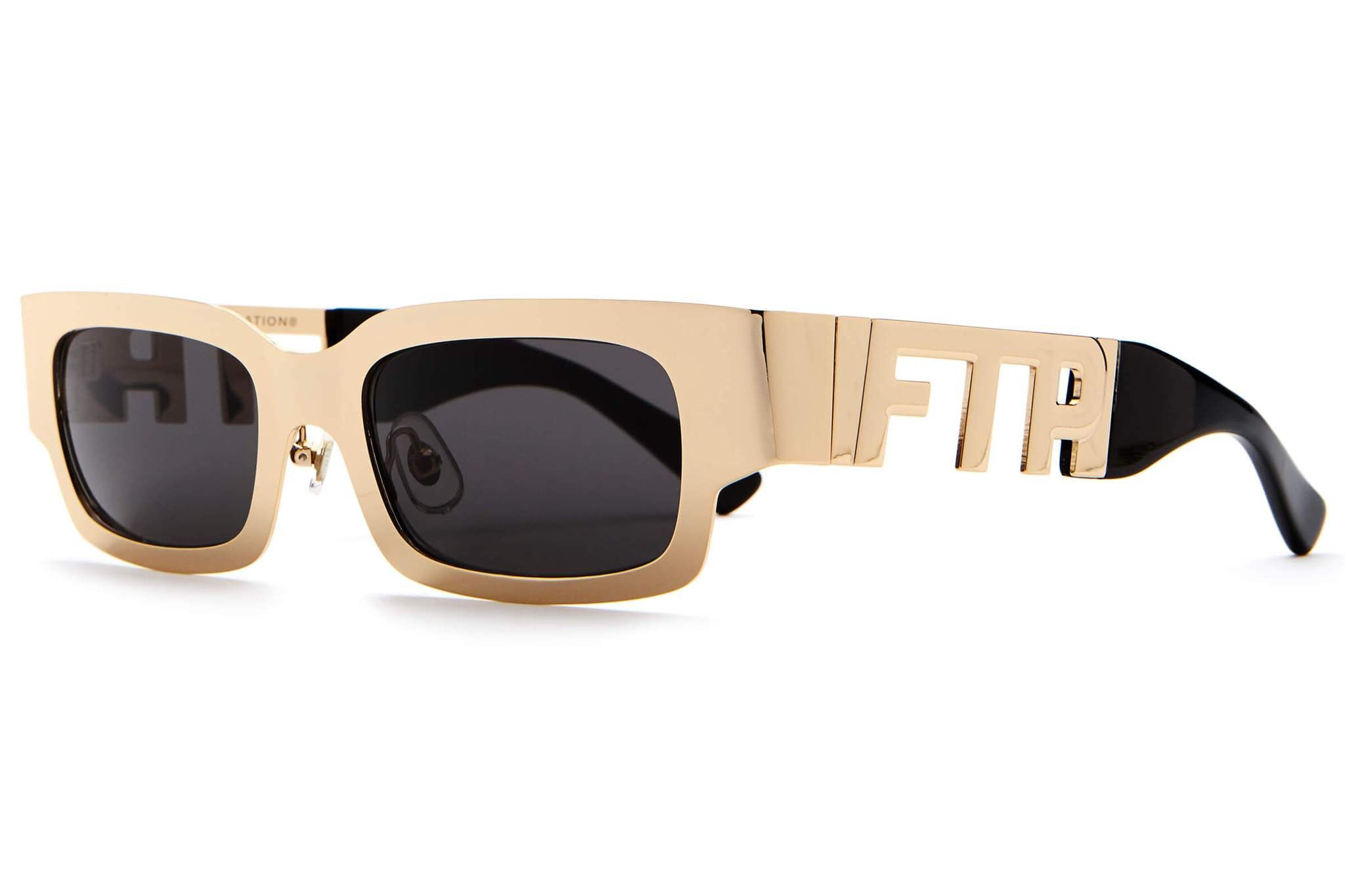 Fuck The Population FTP + CRAP EYEWEAR THE FTP STEEL - Polished Gold Size ONE SIZE - 4 Thumbnail