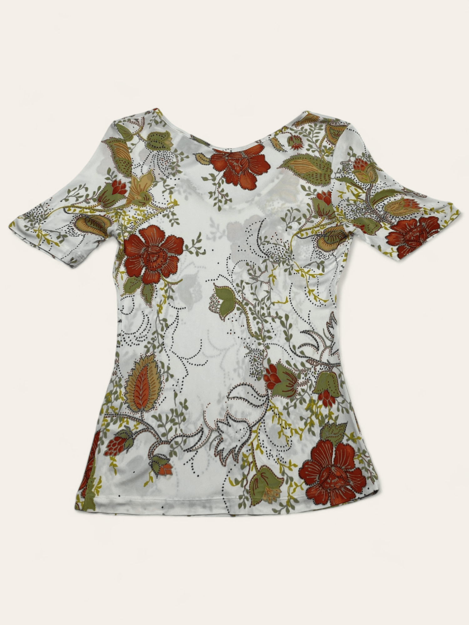 Vintage Vintage KLEIDER MANUFAKTUR Beautiful Overprint Flower Tee Size XS / US 0-2 / IT 36-38 - 8 Thumbnail