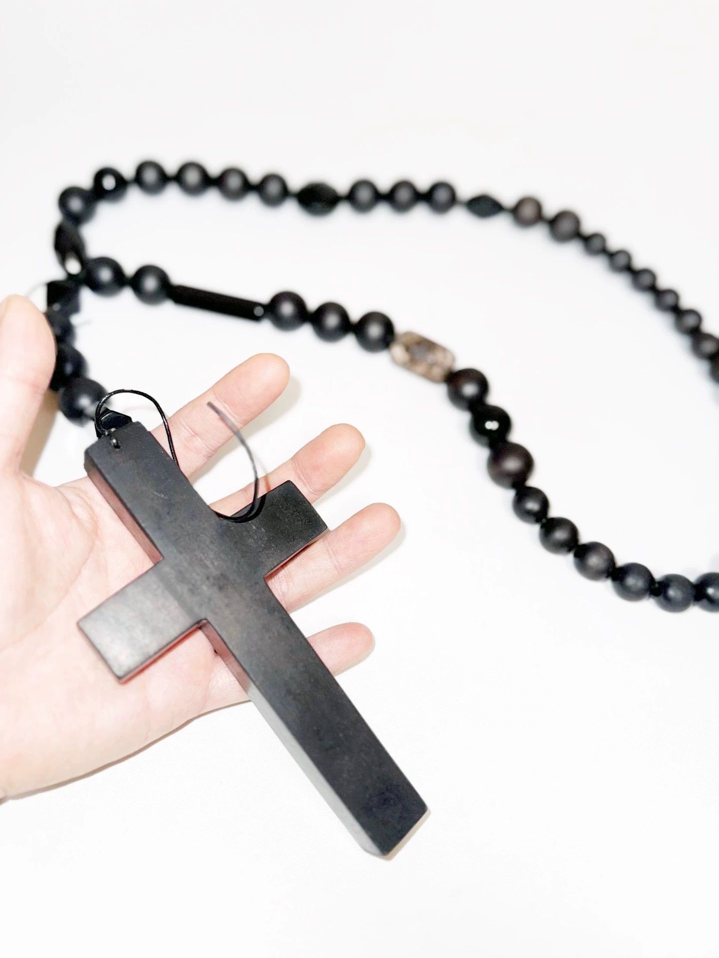 Number (N)ine number(n)ine 08ss birds black wooden cross necklace Size ONE SIZE - 8 Thumbnail