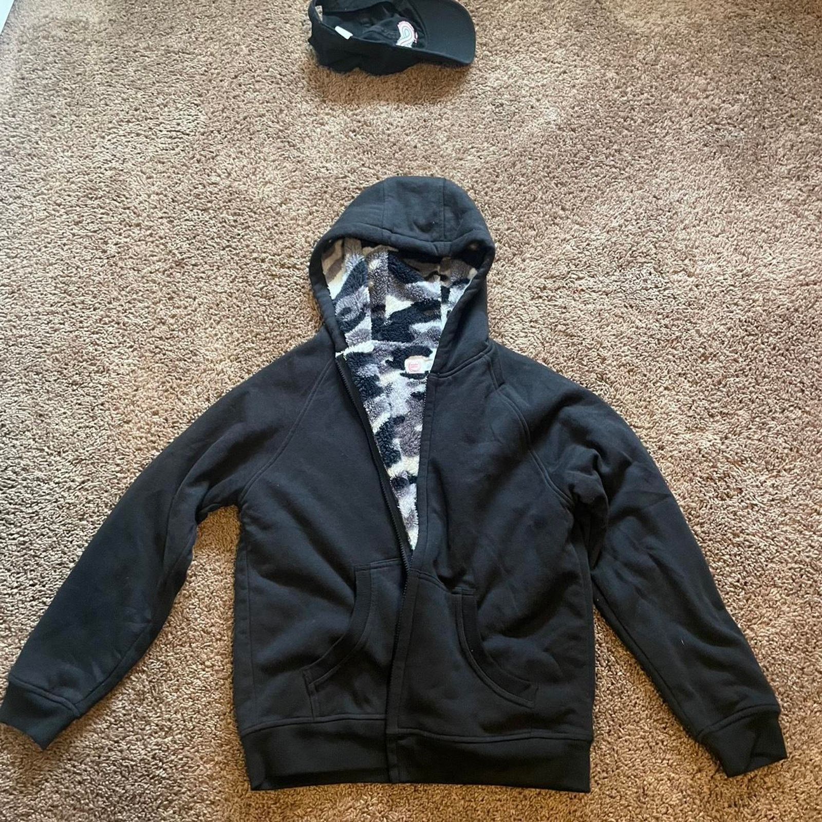 Vintage Black and grey camo hoodie Size US XL / EU 56 / 4 - 3 Thumbnail