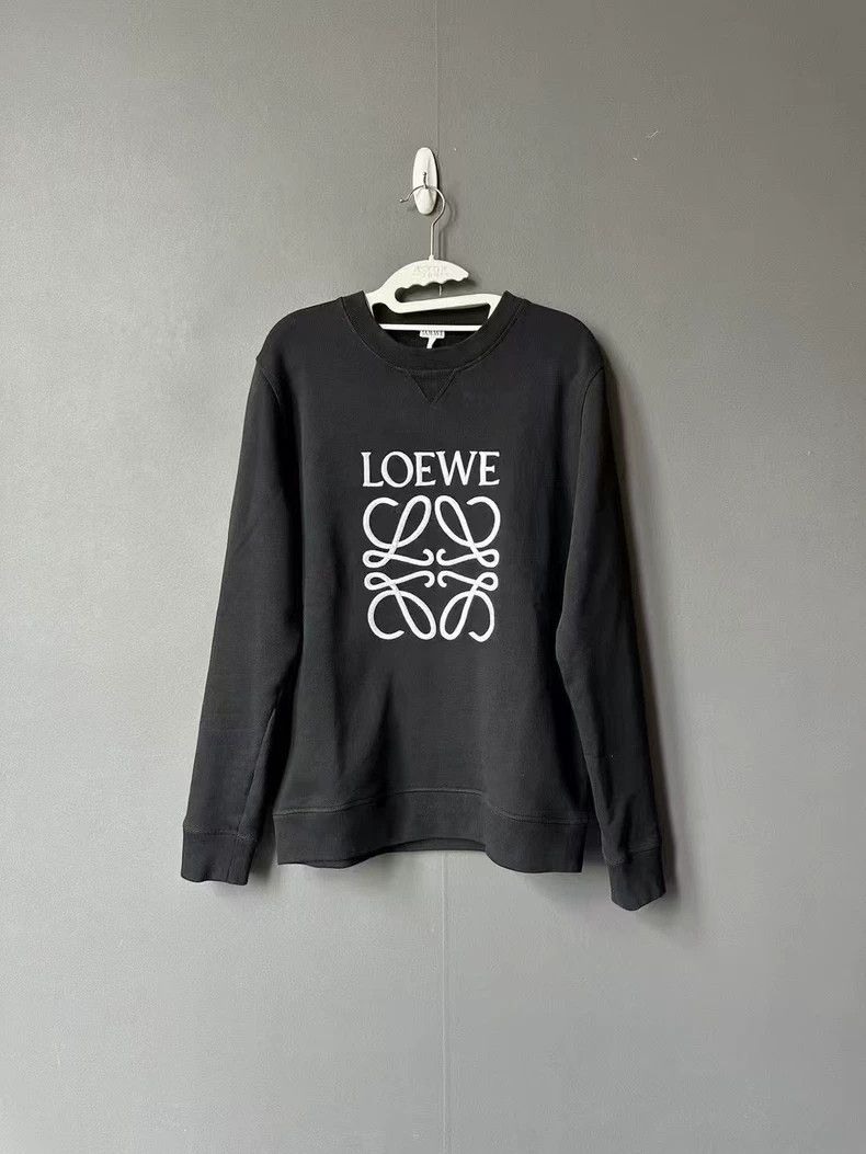 Loewe LOEWE Black embroidered hoodie Size M / US 6-8 / IT 42-44 - 1 Thumbnail