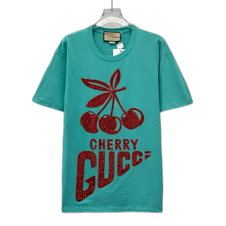 Gucci Gucci Cherry Letter Graphic Cotton TShirt-2506 Size S / US 4 / IT 40 - 1 Thumbnail