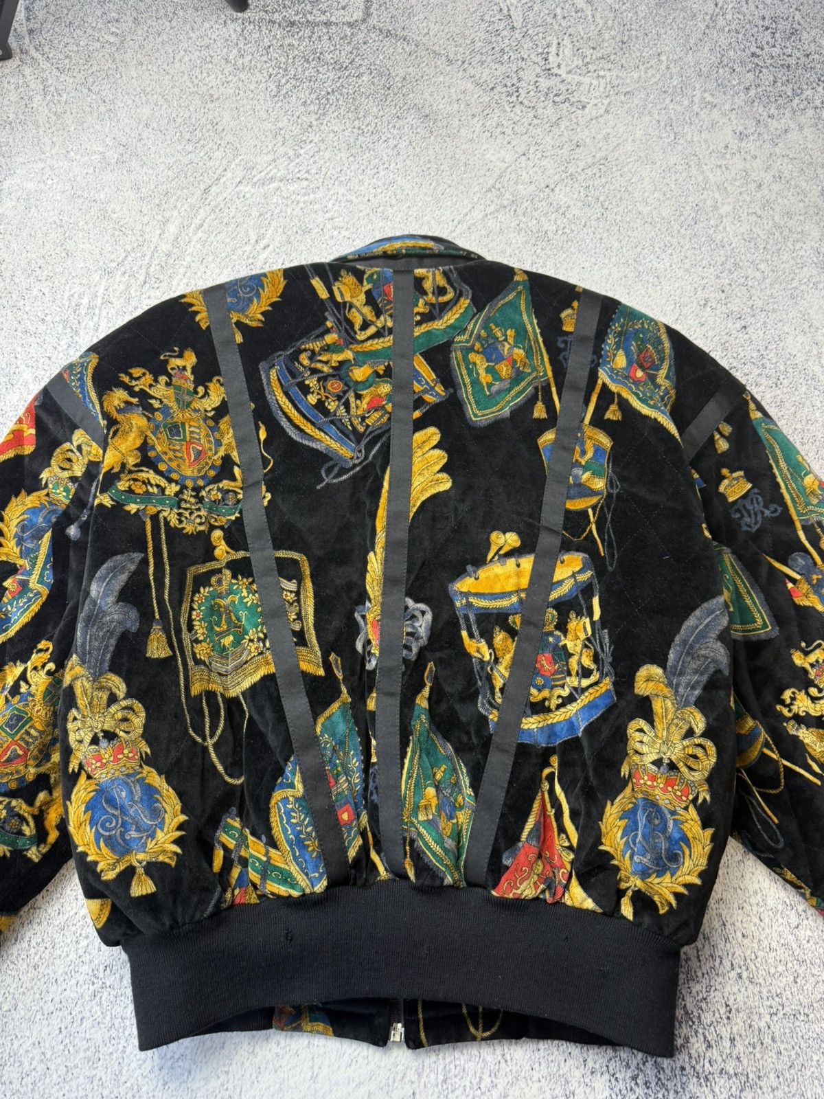 Escada Escada by Margaretha Ley 1980's Multi Printed Velvet Jacket Size XS / US 0-2 / IT 36-38 - 24 Thumbnail