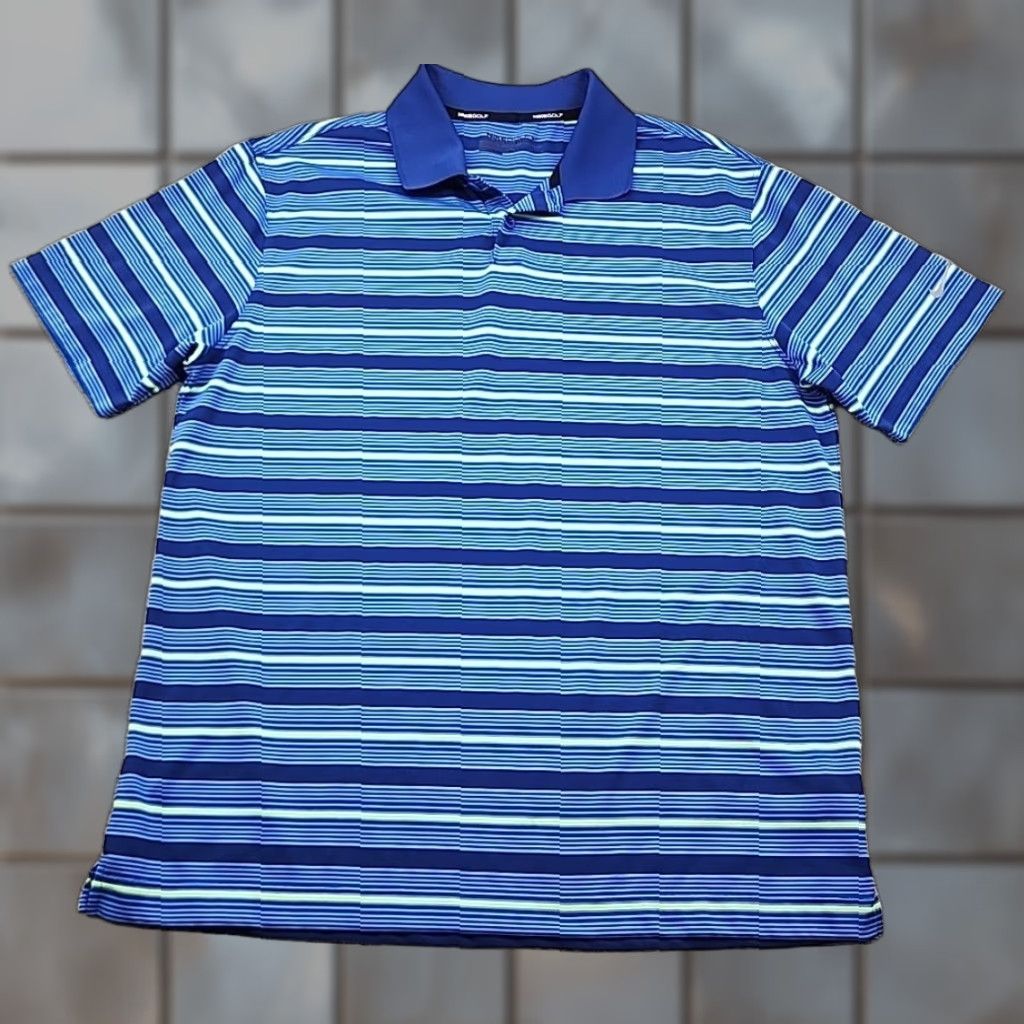 Nike Nike Tour Performance Polo Shirt Nike Tour Performance Golf Polo Short Sleeve Shirt Dri Fit Mens L Striped Multicolor Athletic Short Sleeve Polo Mens Size US L / EU 52-54 / 3 - 1 Thumbnail