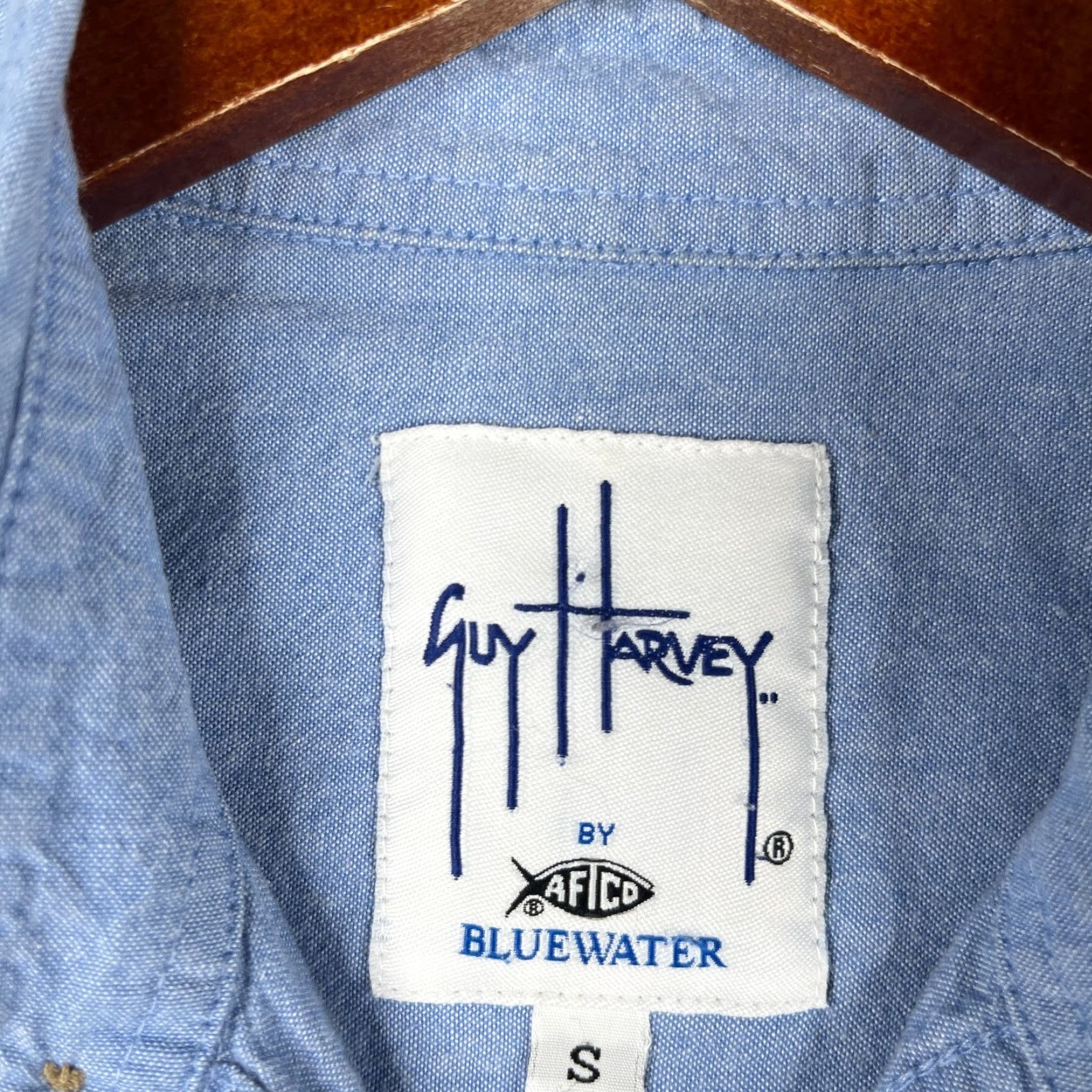 Guy Harvey Guy Harvey Shirt Small Blue Shrimp Embroidered Logo Button Up Short Sleeve Mens Size US S / EU 44-46 / 1 - 3 Thumbnail