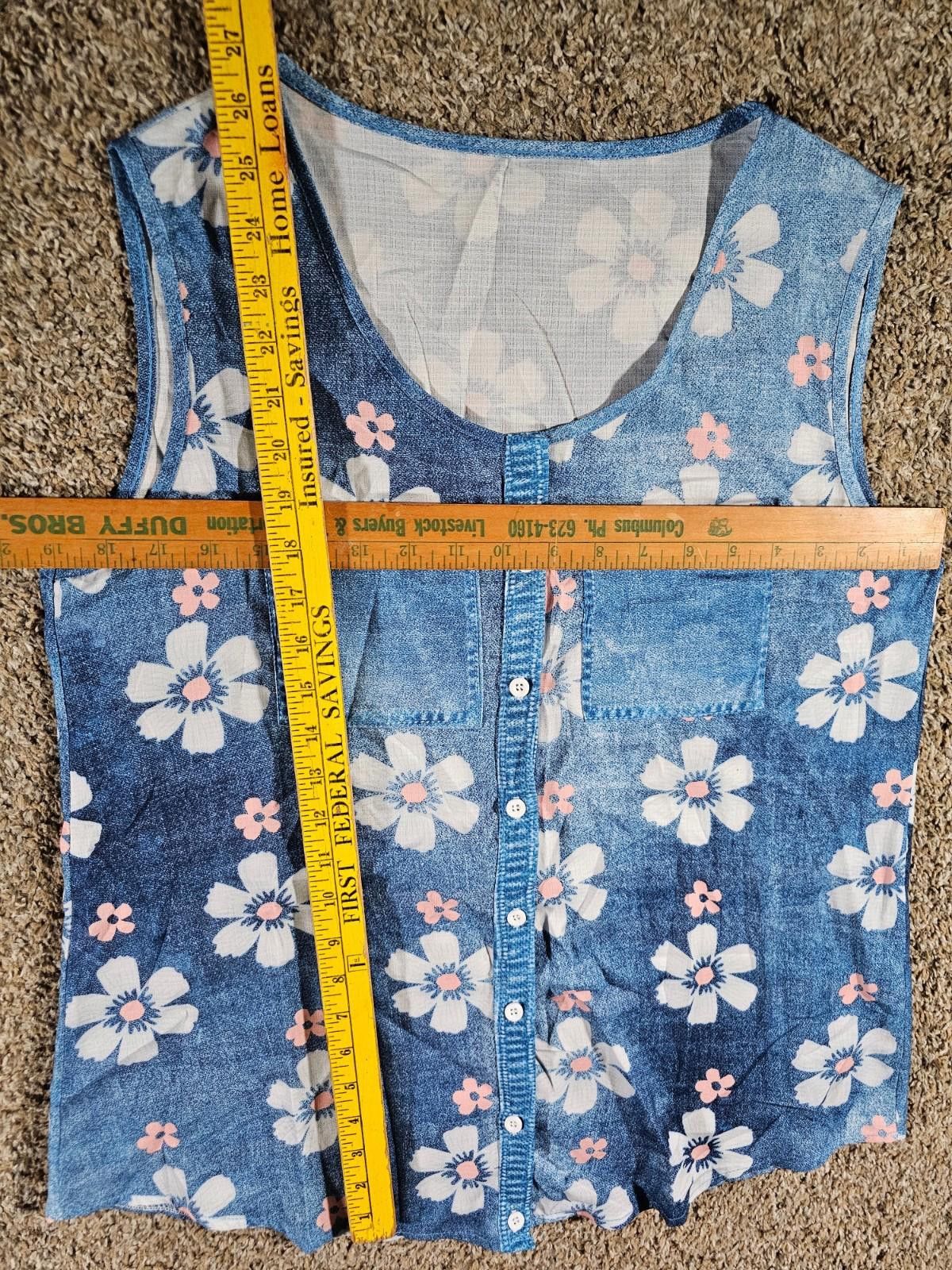 The Unbranded Brand No Brand FLORAL Vest Size M / US 6-8 / IT 42-44 - 3 Thumbnail