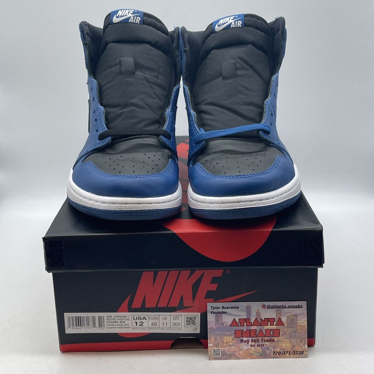 Jordan Brand Air Jordan 1 high dark marine blue Size US 12 / EU 45 - 2 Thumbnail
