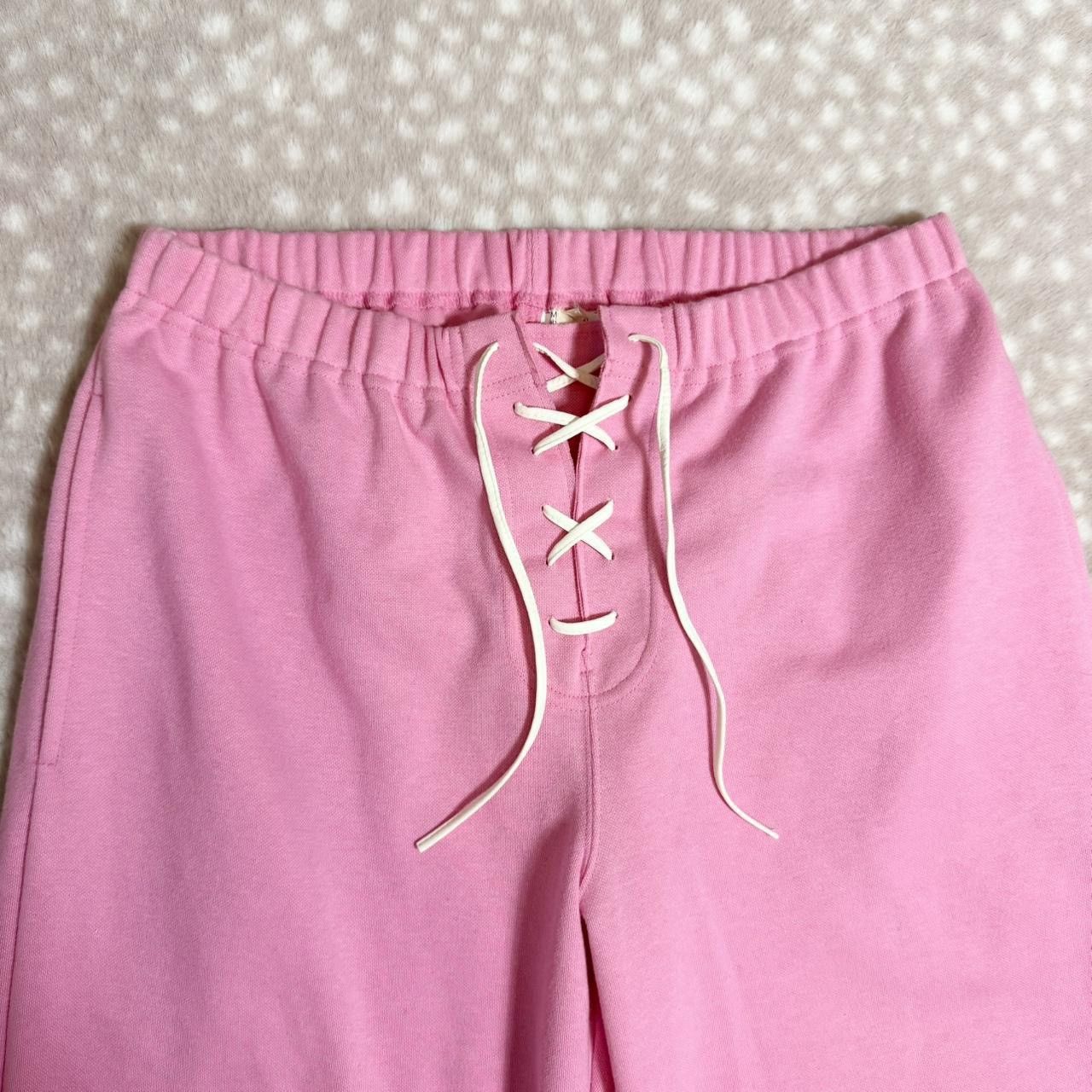 Comme des Garcons pink CDG lace up corset stretchy waist wide leg sweatpants Size 27" / US 4 / IT 40 - 3 Thumbnail