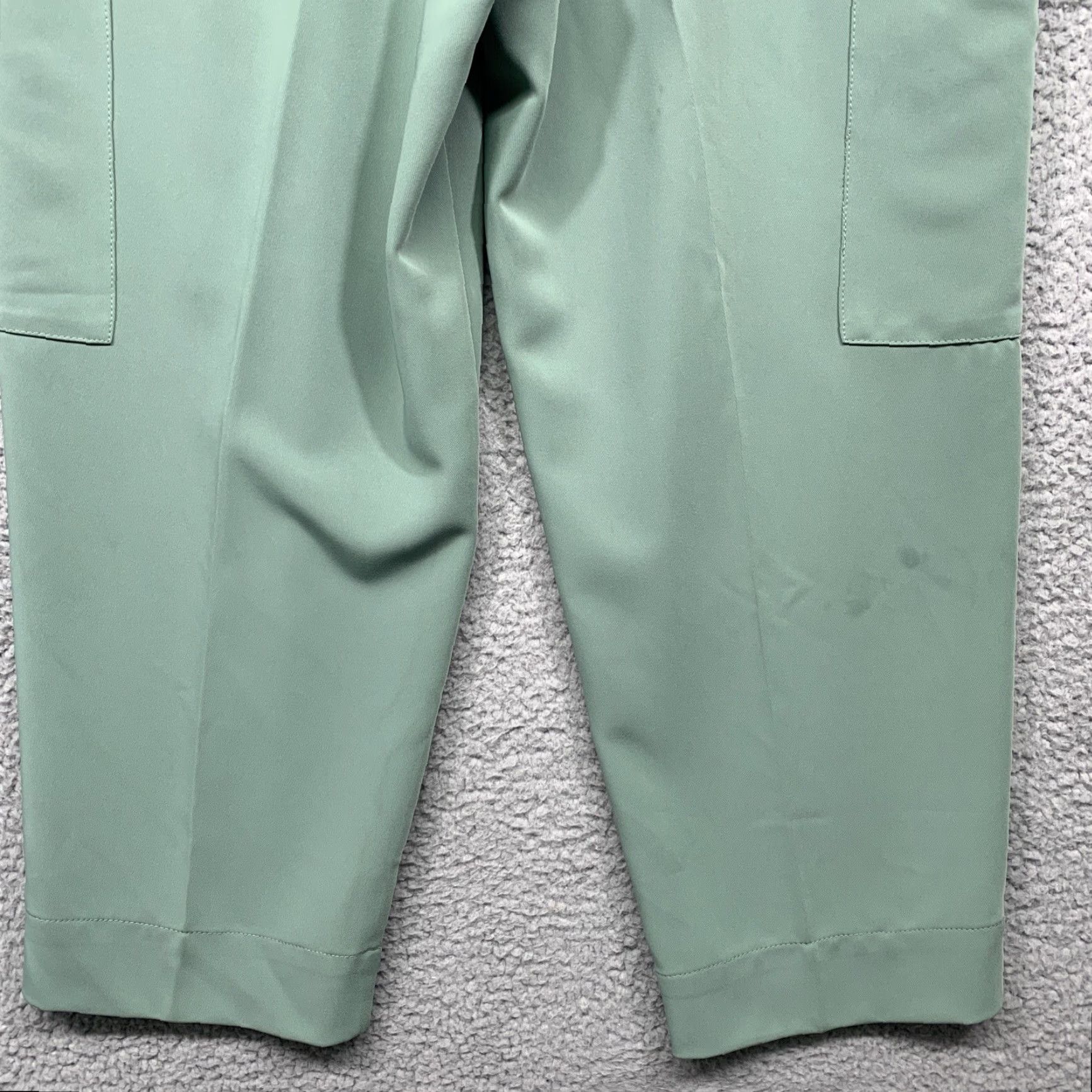 Vintage Prologue Cargo Dress Pants Women's 12 Green 32x25 High Rise Relaxed Fit Shirt Pants Tapered Modern Wear Size 34" / US 12 / IT 48 - 6 Thumbnail