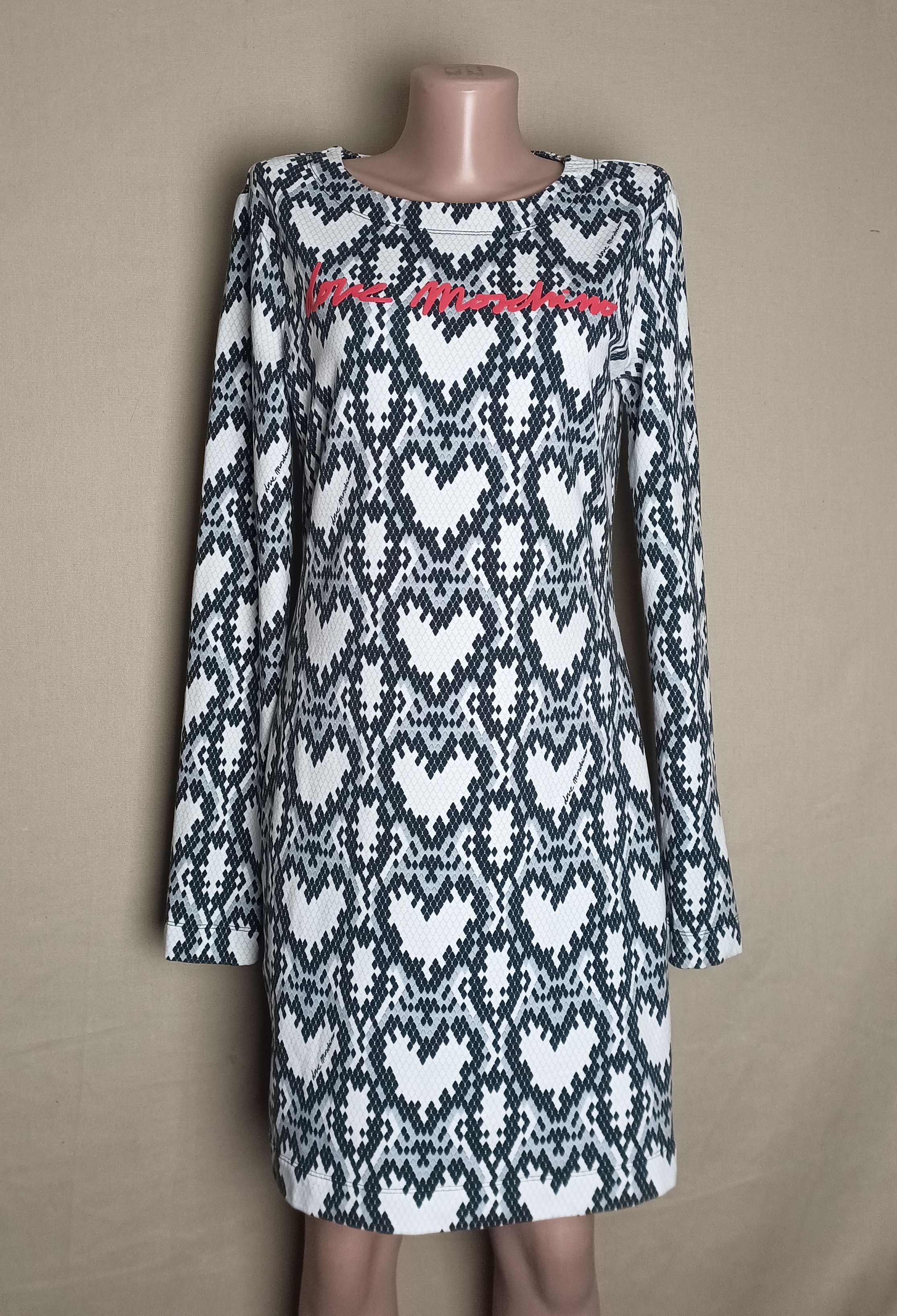 Love Moschino × Moschino Love Moschino Multi Heart Print Cotton Dress US6 IT42 Size M / US 6-8 / IT 42-44 - 4 Thumbnail