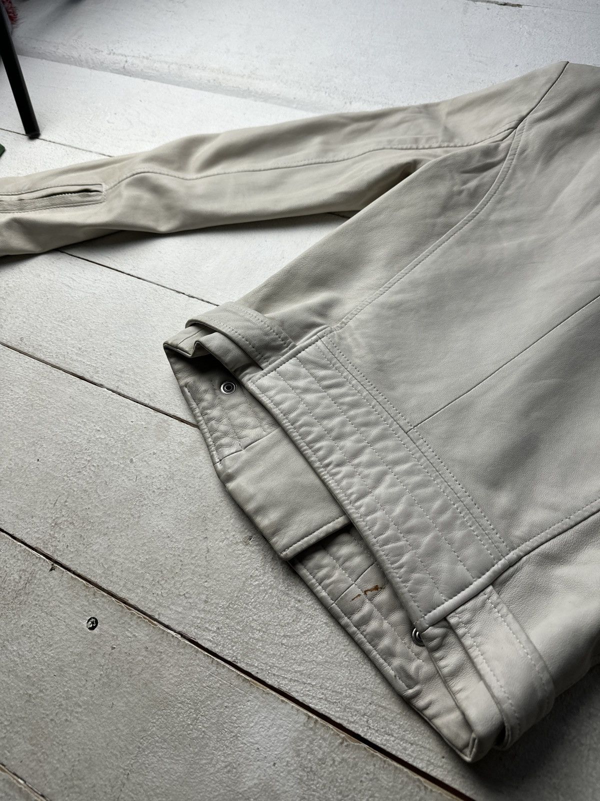 Iro 🚨Y2K RICK OWENS TYPE DIRTY SLIM FIT ZIP LEATHER JACKET Size XS / US 0-2 / IT 36-38 - 16 Thumbnail