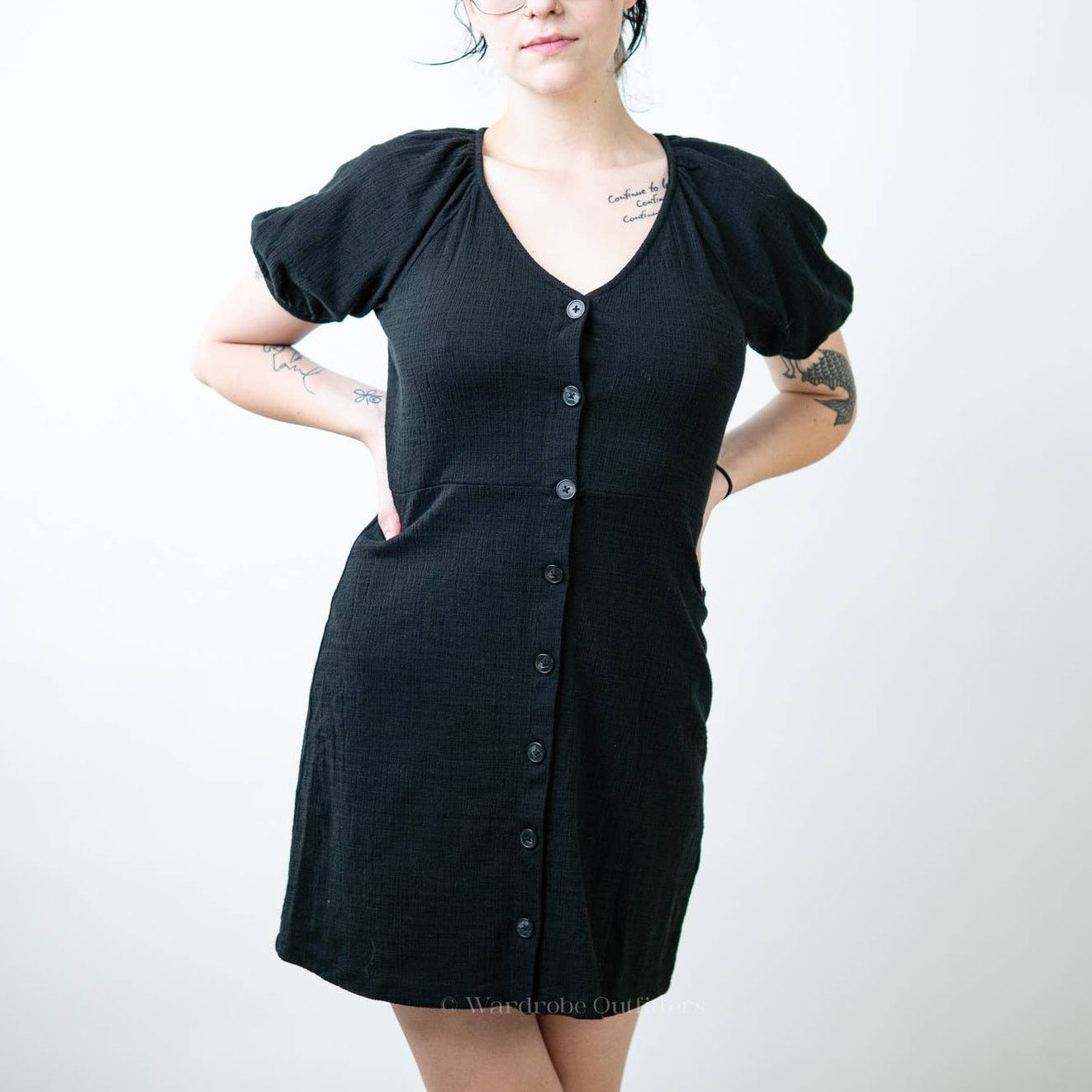Madewell Madewell Textured & Tread Puff Sleeve Dress - S Size S / US 4 / IT 40 - 1 Thumbnail