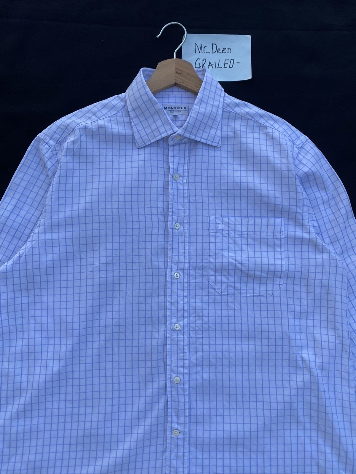 Givenchy Rare Vintage Givenchy Monsieur Checkered Buttons Shirt Size US L / EU 52-54 / 3 - 7 Thumbnail
