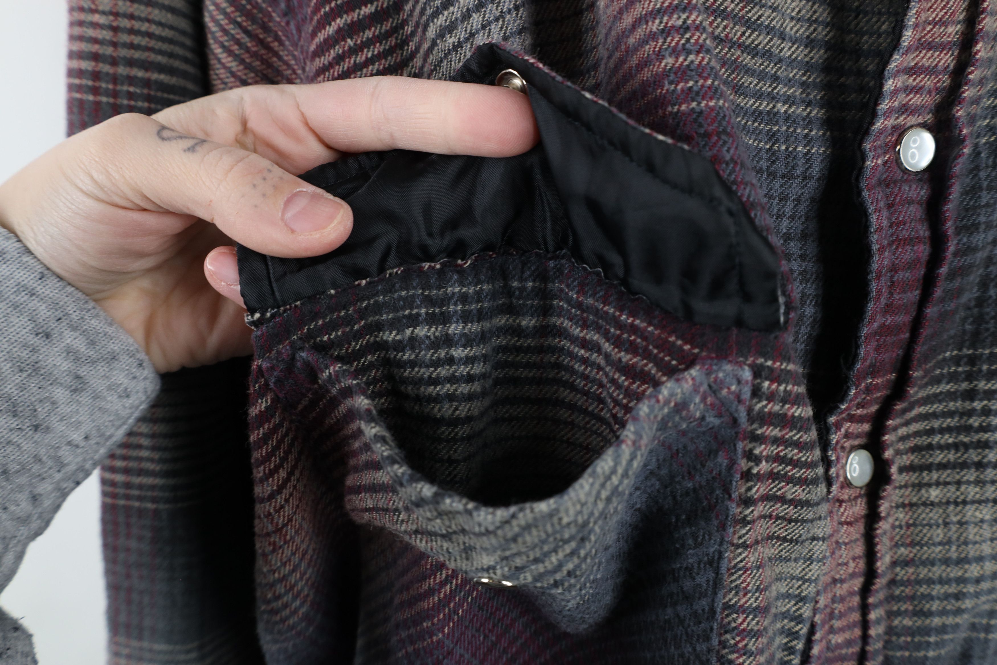 FiveBrother × Vintage Vintage 90s Five Brother Quilted Flannel Shirt Jacket Jac Size US L / EU 52-54 / 3 - 5 Thumbnail