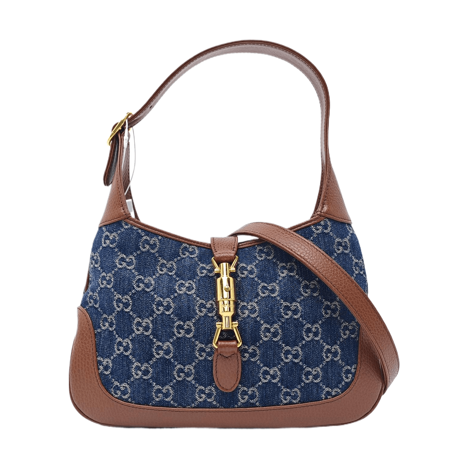 Gucci Gucci Jackie 1961 Blue Denim Monogram Shoulder Bag Size ONE SIZE - 1 Thumbnail