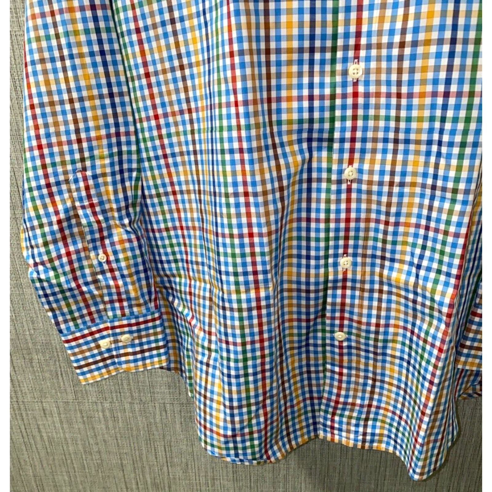 Peter Millar Peter Millar Mens Checkered Button-Up Shirt Long Sleeve Size L Multicolor Casual Size US L / EU 52-54 / 3 - 4 Thumbnail