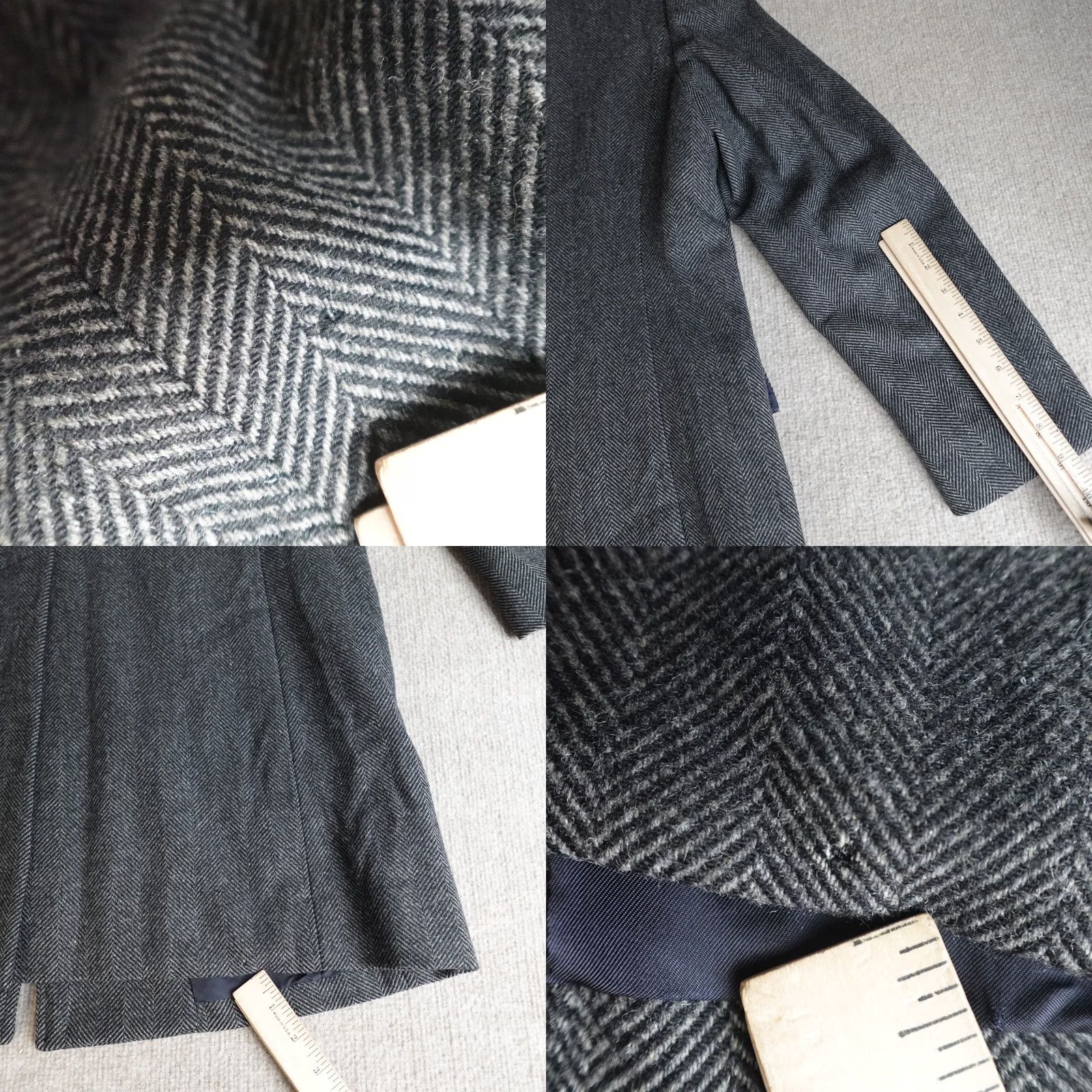 J.Crew J.CREW Mens Topcoat 40S Gray Herringbone Moon Tweed 03358 Coat Wool Tweed Overcoat Long Fall Winter Mens Size US XXS / EU 40 - 10 Thumbnail