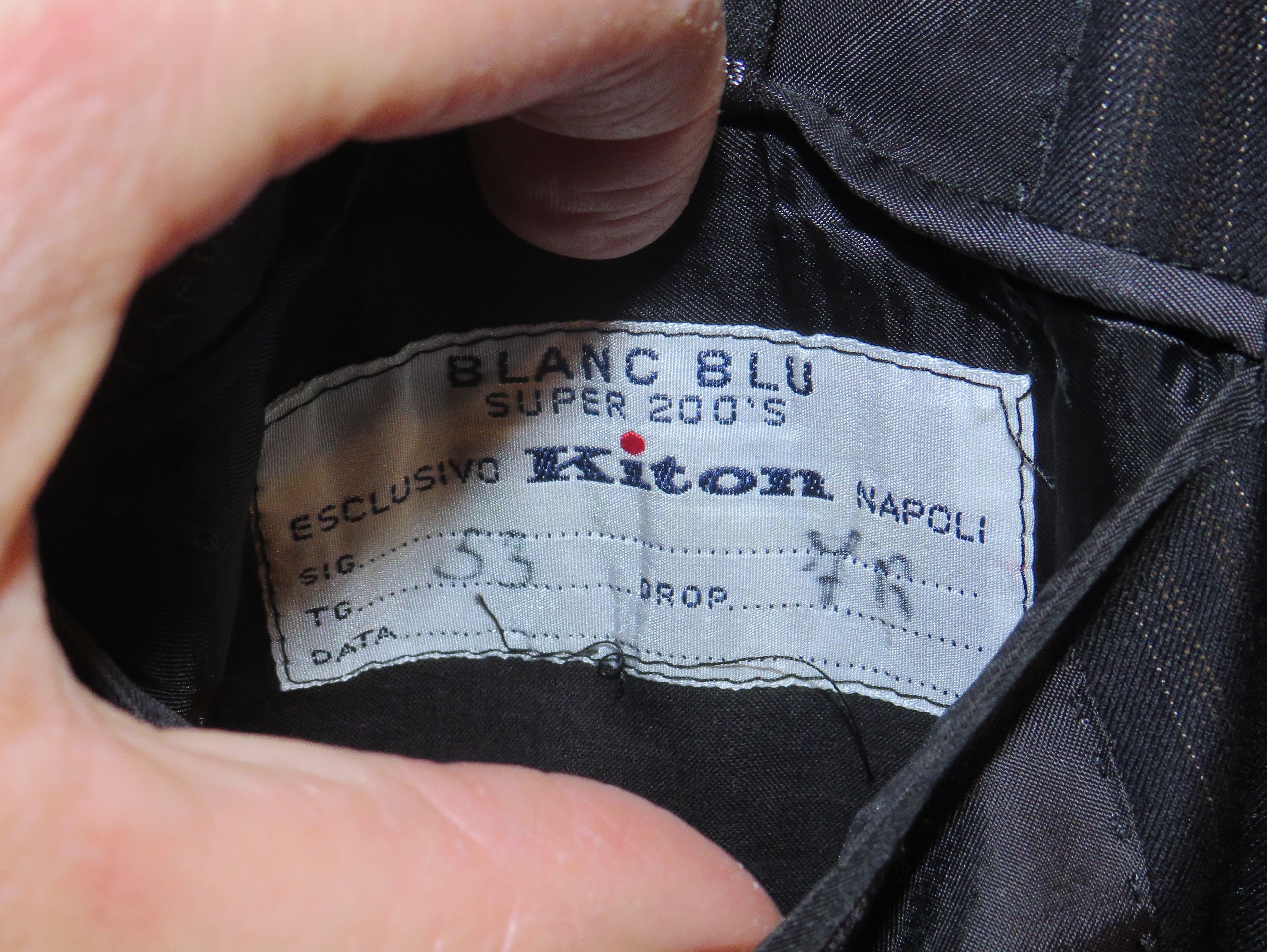 Bergdorf Goodman × Kiton Custom Made Super 200 Blue Striped Two Button Suit 43R Size 42R - 17 Thumbnail