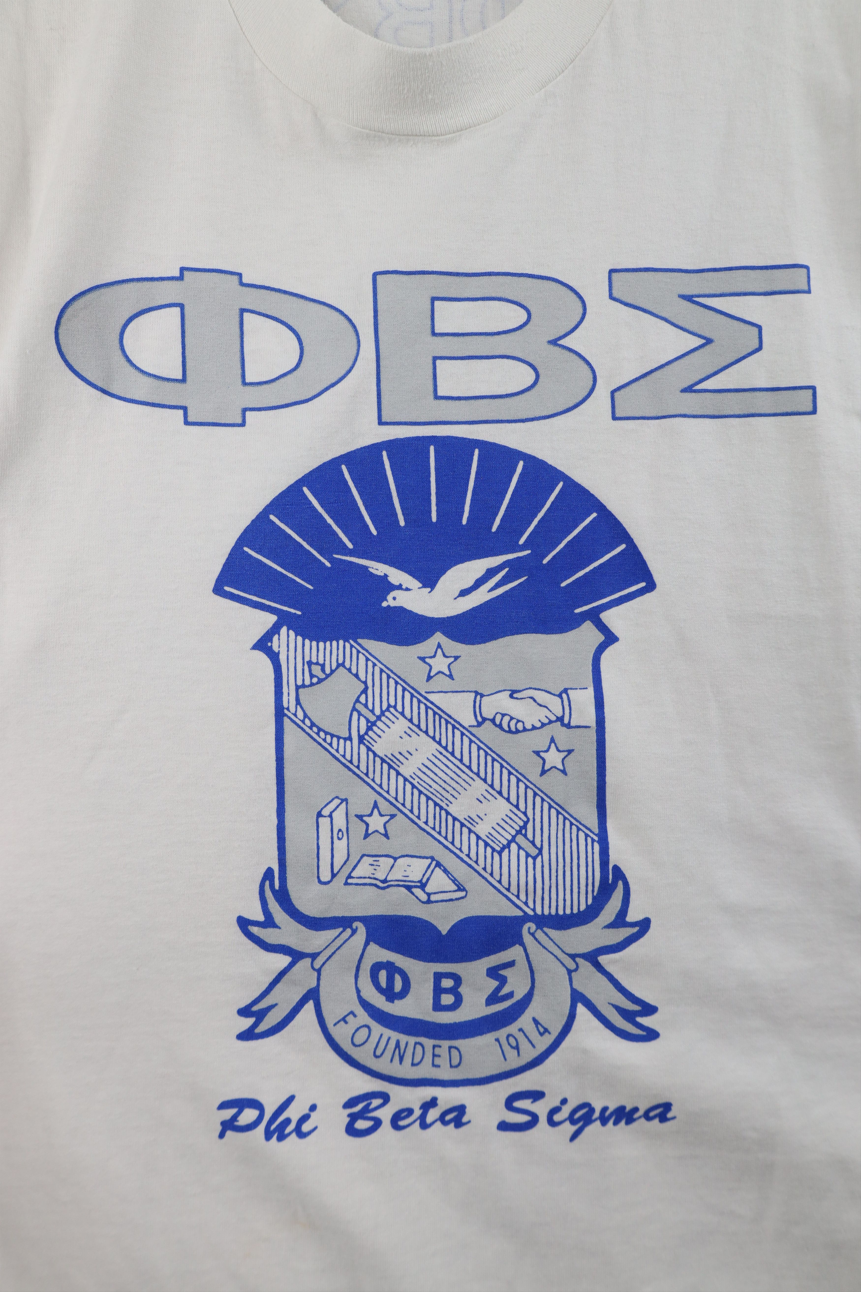 Vintage Vintage 90s Beta Sigma Fraternity Short Sleeve T-Shirt USA Size US XL / EU 56 / 4 - 4 Thumbnail