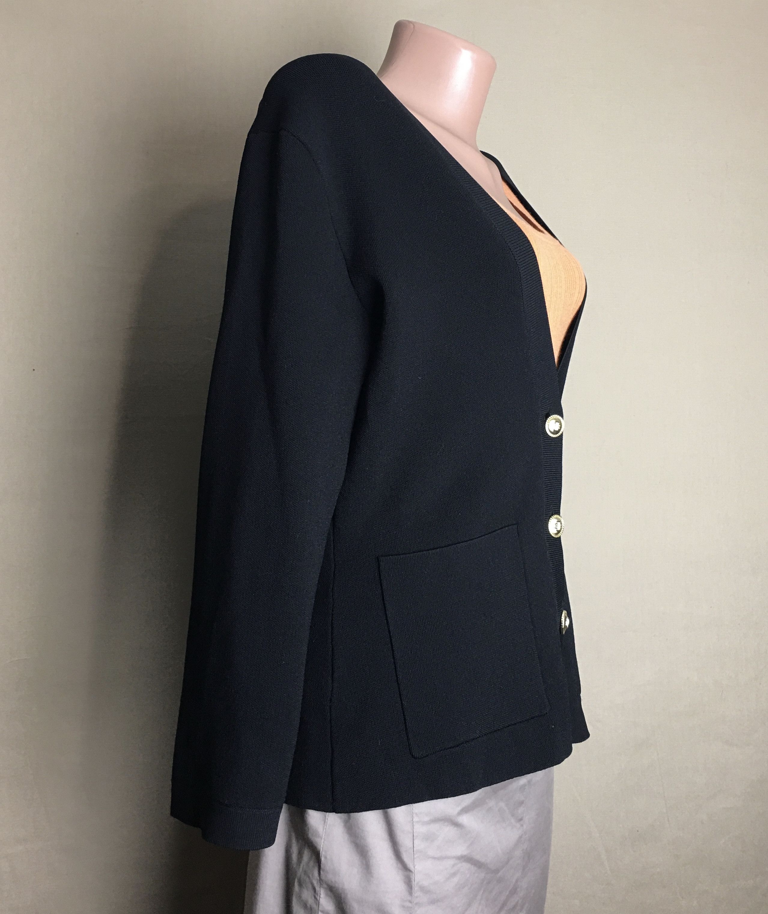 Maje MAJE Embroidered Logo Knitted Cardigan Black Size 2/M Size M / US 6-8 / IT 42-44 - 7 Thumbnail