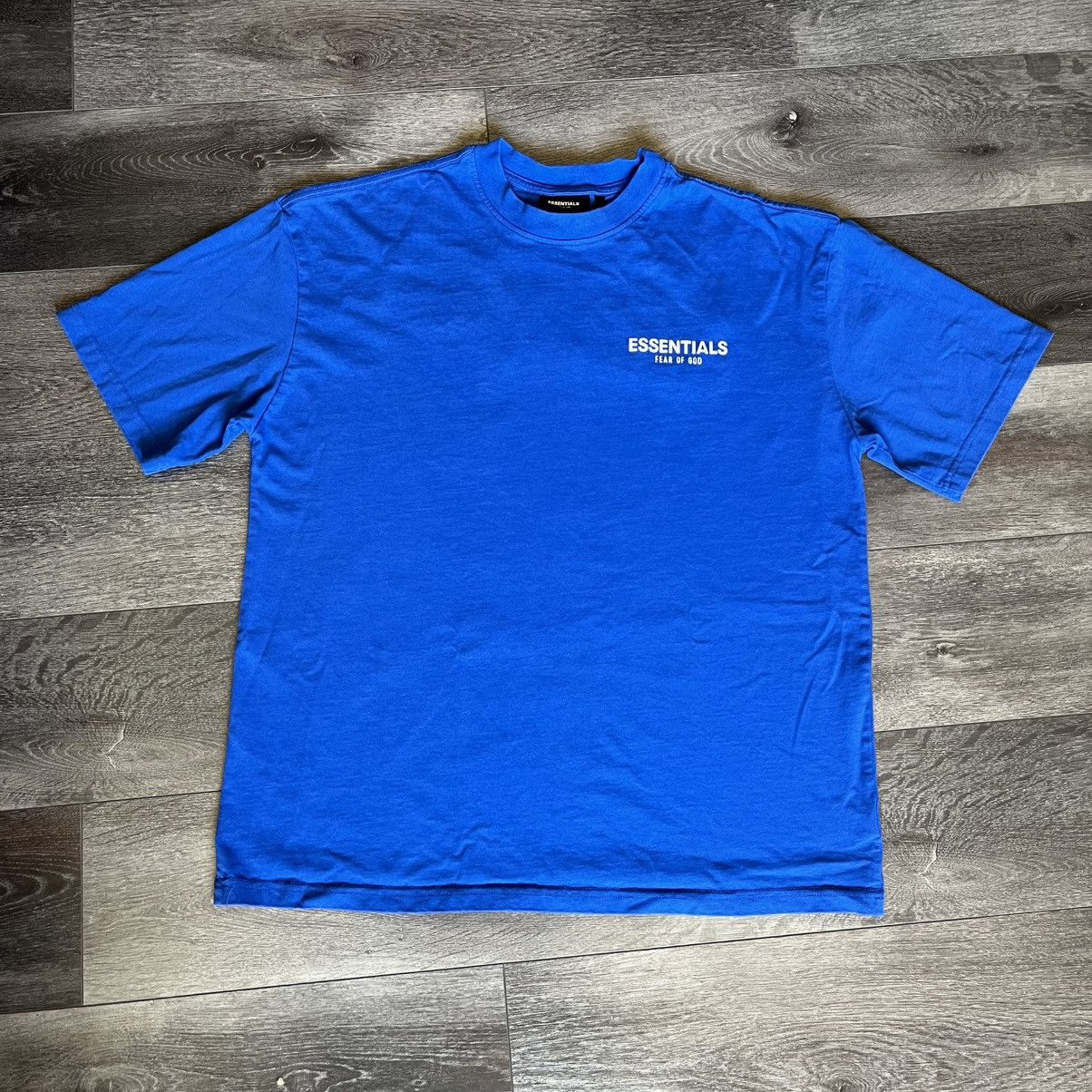Essentials Fear of God Essentials TMC Crenshaw Blue Cobalt Logo T Shirt Size US XL / EU 56 / 4 - 2 Thumbnail