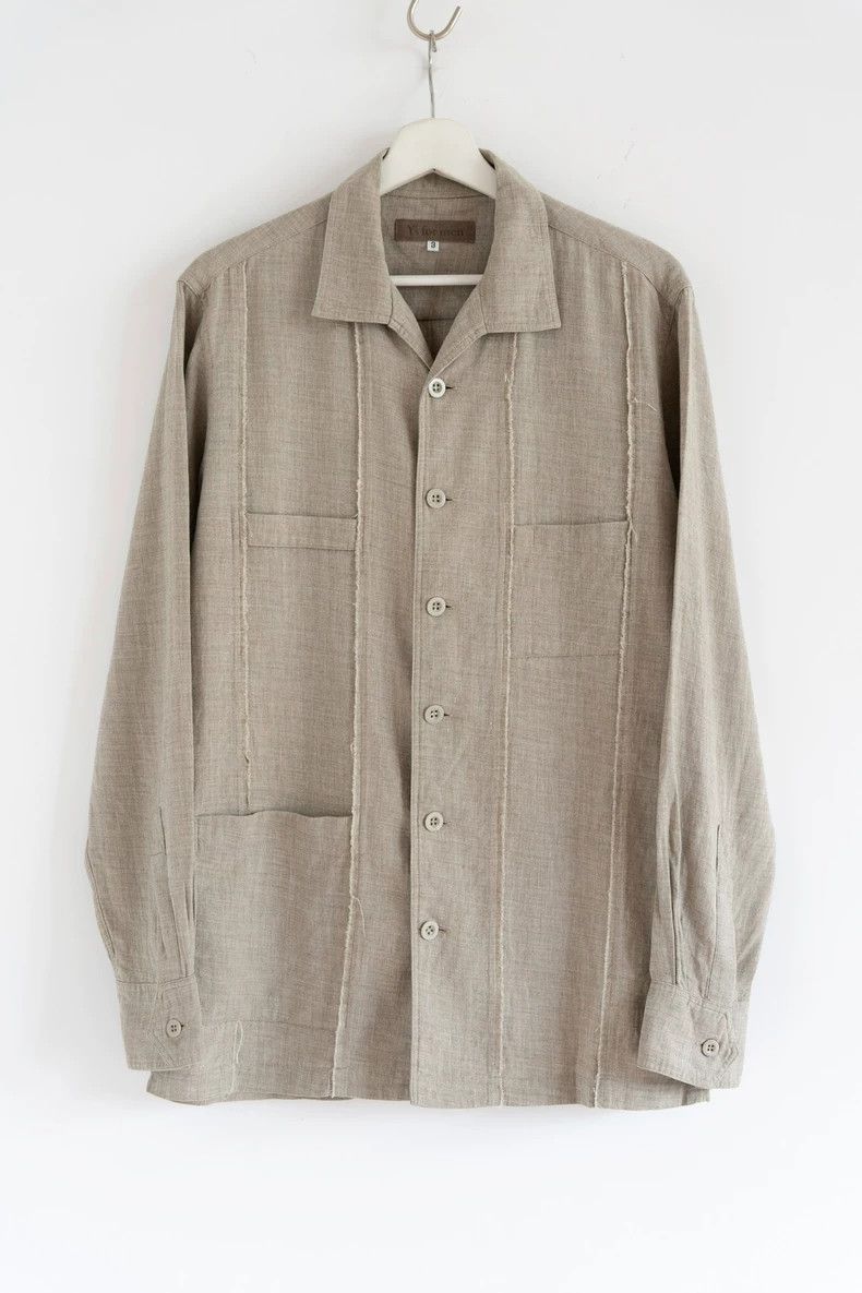 Yohji Yamamoto 00s Distressed Wool Shirt - dmc