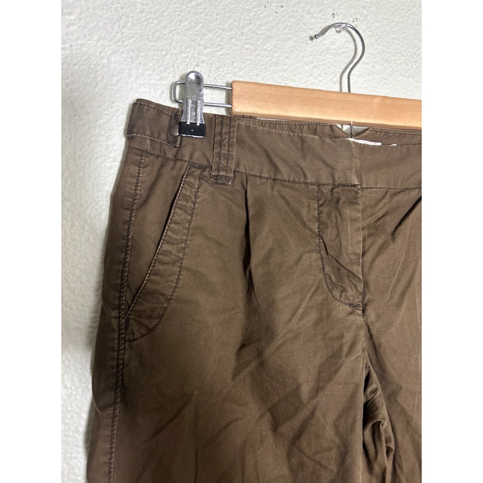 J.Crew J Crew Womens Chino Classic Twill Brown Pants Wide Leg 30x2 Size 2 Regular Size 26" / US 2 / IT 38 - 4 Thumbnail