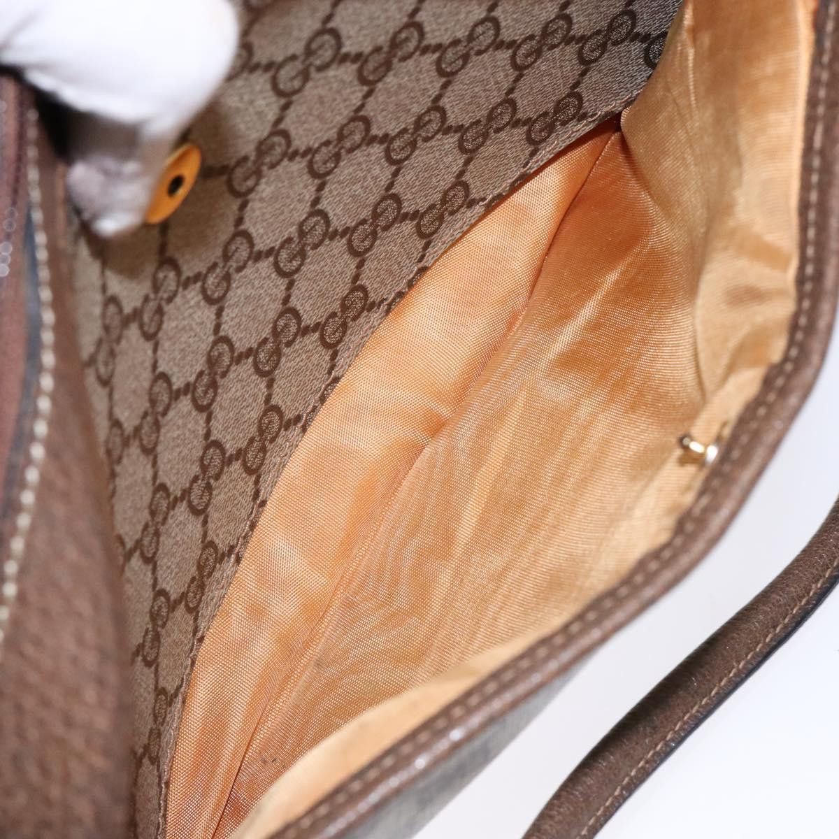 Gucci GUCCI GG Supreme Web Sherry Line Shoulder Bag Pvc Beige Gold Size ONE SIZE - 21 Thumbnail
