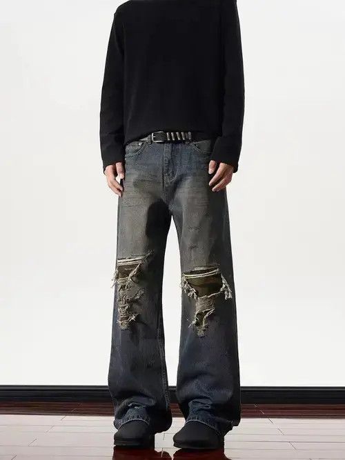 Jean High street ripped and distressed baggy jeans Size US 30 / EU 46 - 6 Thumbnail