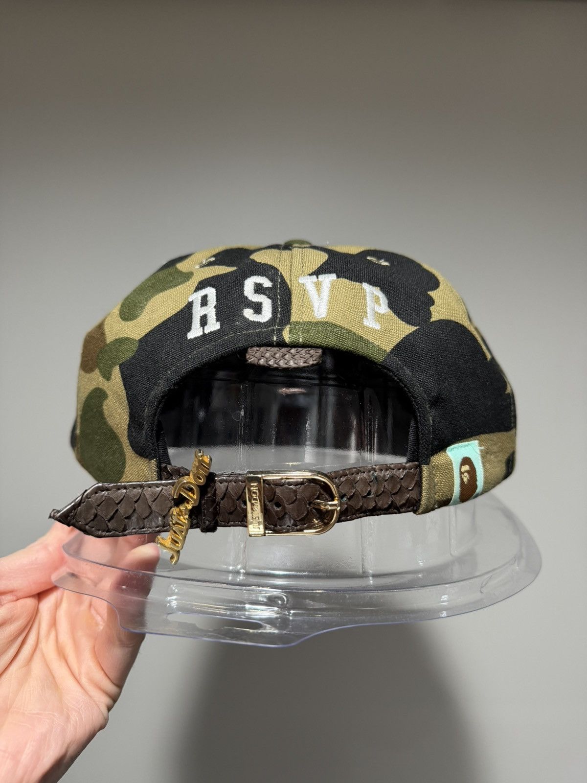 Just Don Just Don x Bape RSVP 2015 OG Green Camo Brown Snakeskin Hat Size ONE SIZE - 13 Thumbnail
