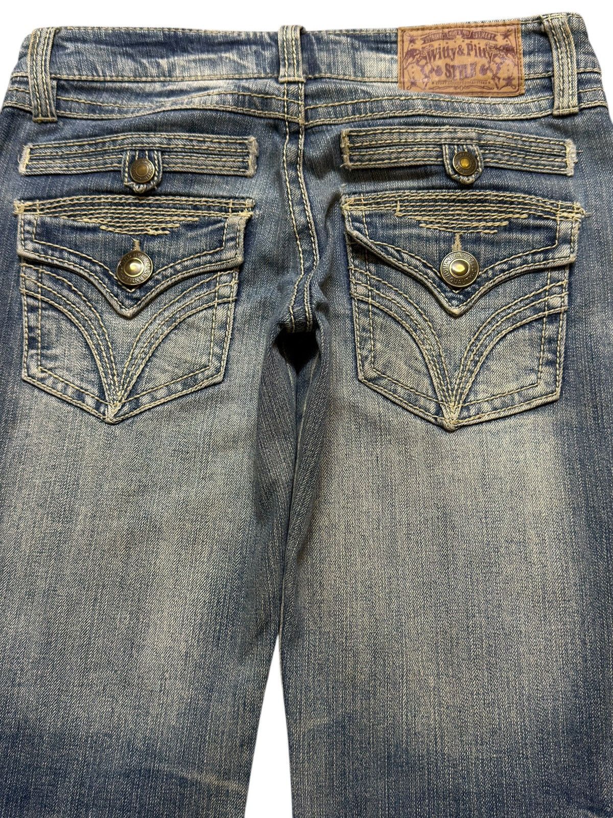 Hysteric Glamour Vintage Y2K Japanese Brand Blue Faded Wash Wide Leg Flare Size US 30 / EU 46 - 5 Thumbnail