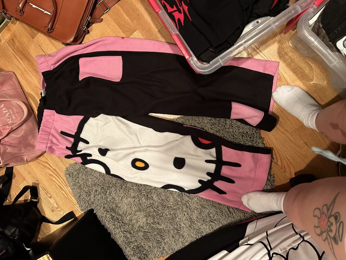Homemade Hello kitty custom fleece joggers Size 38" / US 16 / IT 52 - 1 Thumbnail