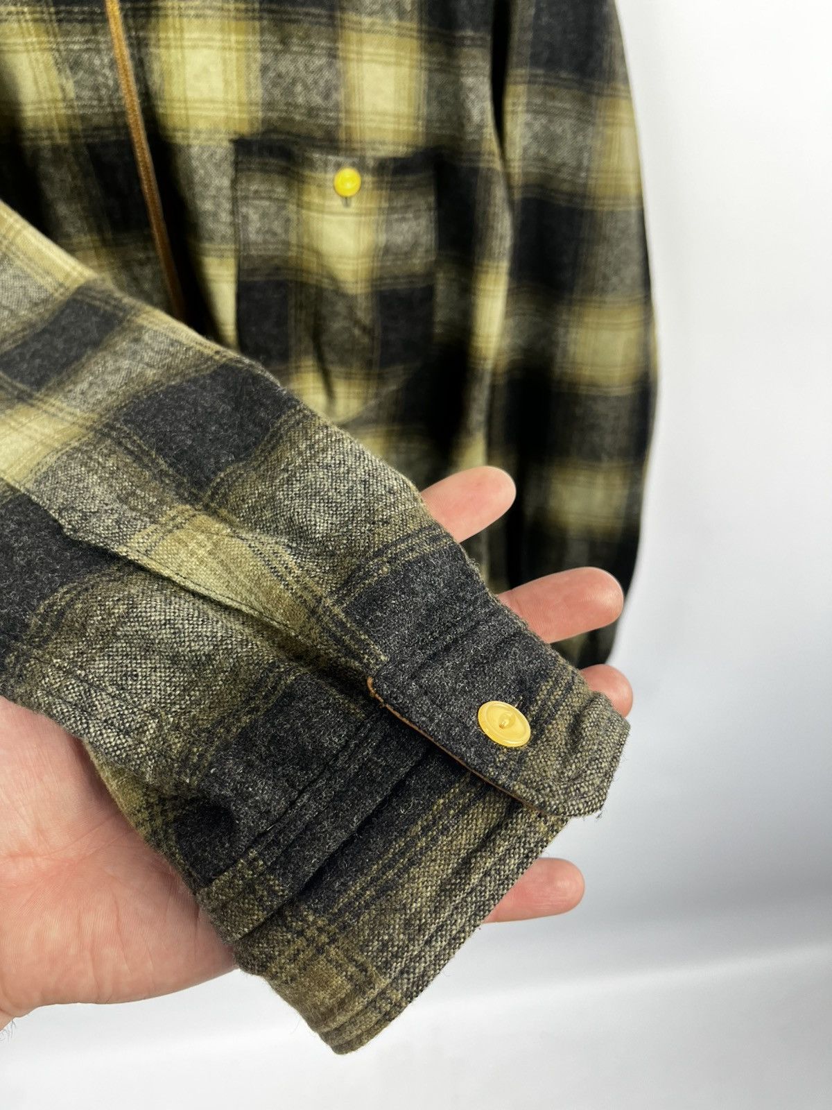 ANACHRONORM ANACHRONORM flannel leather shirt size m made japan Size US M / EU 48-50 / 2 - 7 Thumbnail