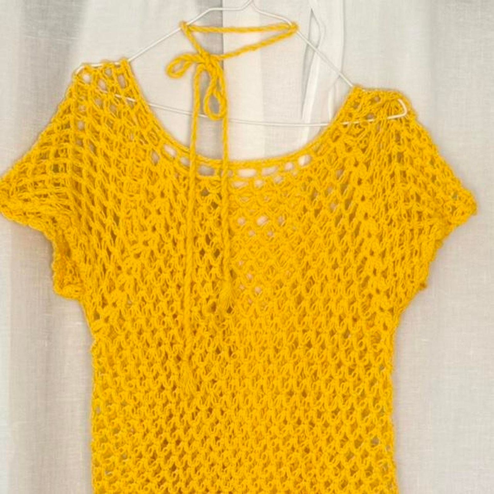 Vintage ✿ ⋆ 𓆩♡𓆪 Vintage Handmade Crochet Net Top 𓆩♡𓆪 Size M / US 6-8 / IT 42-44 - 3 Thumbnail
