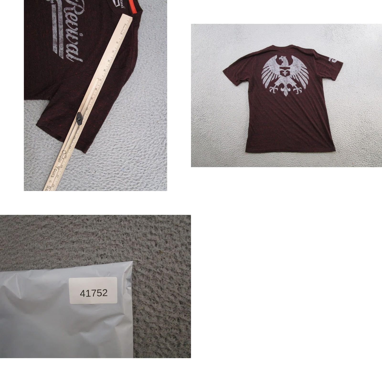 Vintage Rock Revival T-Shirt Rock Graphic Print Logo Crew Neck Short Sleeve M Red Men's Shirt Size US M / EU 48-50 / 2 - 8 Thumbnail
