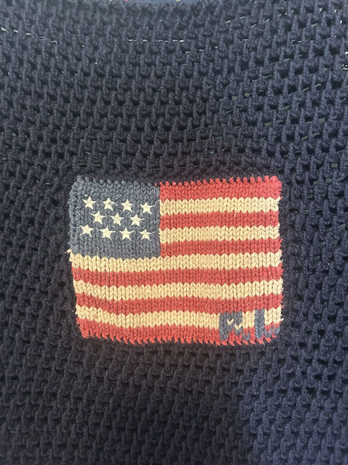 Ralph Lauren Sport Rare Vintage Polo Sport Crochet Flag Sweater Size L / US 10 / IT 46 - 5 Thumbnail