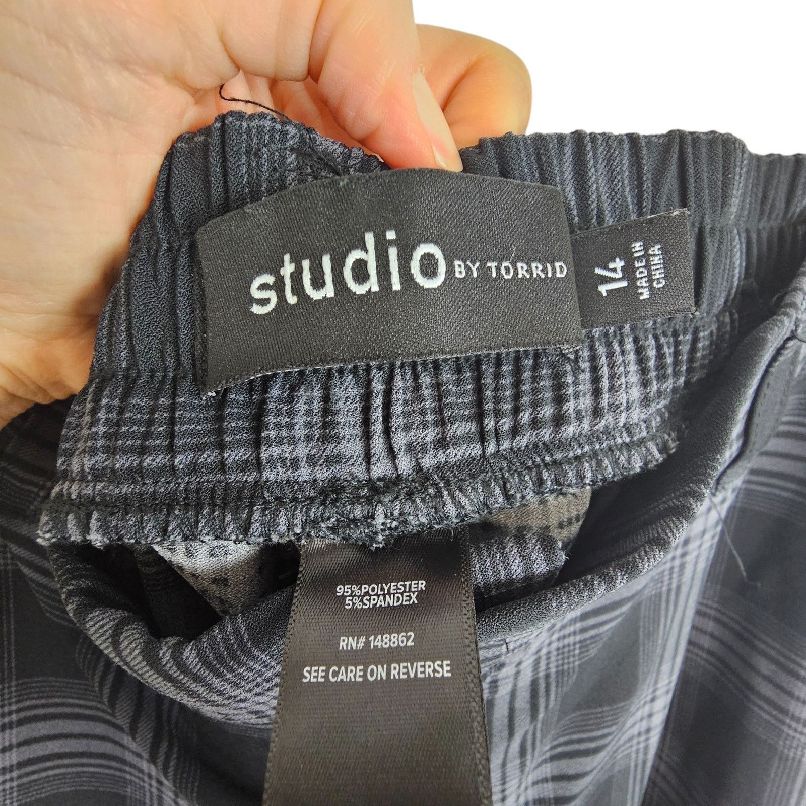Corridor Torrid Plaid Challis Trouser Pants 14 Dark Academia Wide Leg Size 36" / US 14 / IT 50 - 5 Thumbnail