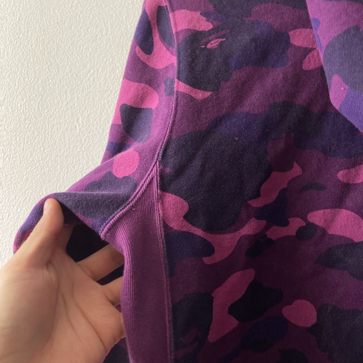 Bape Bape purple Camo spell out zip up hoodie Size US S / EU 44-46 / 1 - 14 Thumbnail