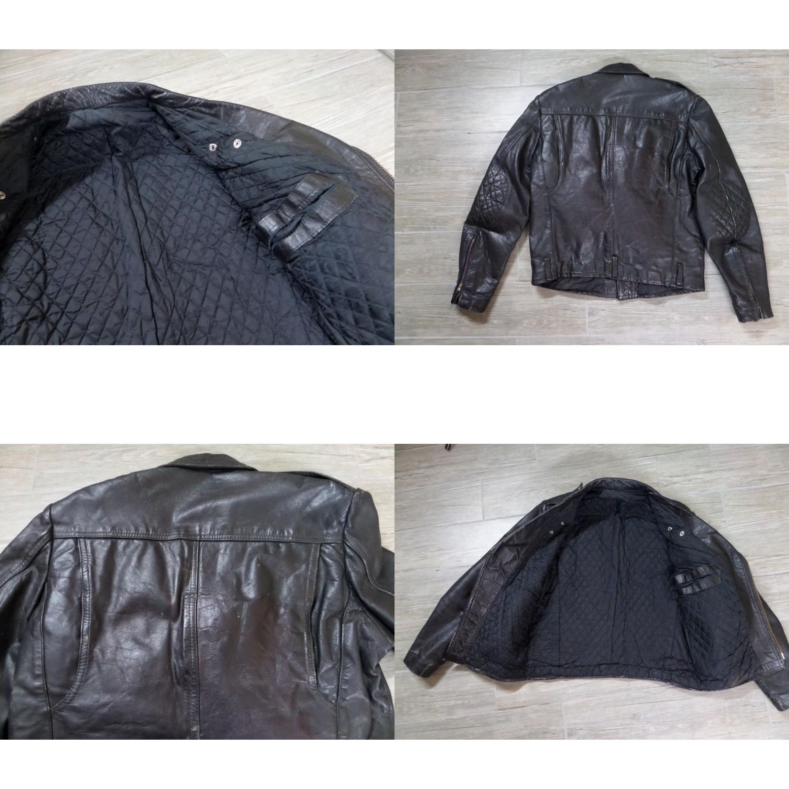 Vintage VINTAGE 1970s MOTORCYCLE Leather Jacket 40 patina CUSTOM Harley BIKER Mens Jacket Black Leather M 40-42 Patina Patina Vintage Motorcycle Jacket Mens Size US M / EU 48-50 / 2 - 8 Thumbnail