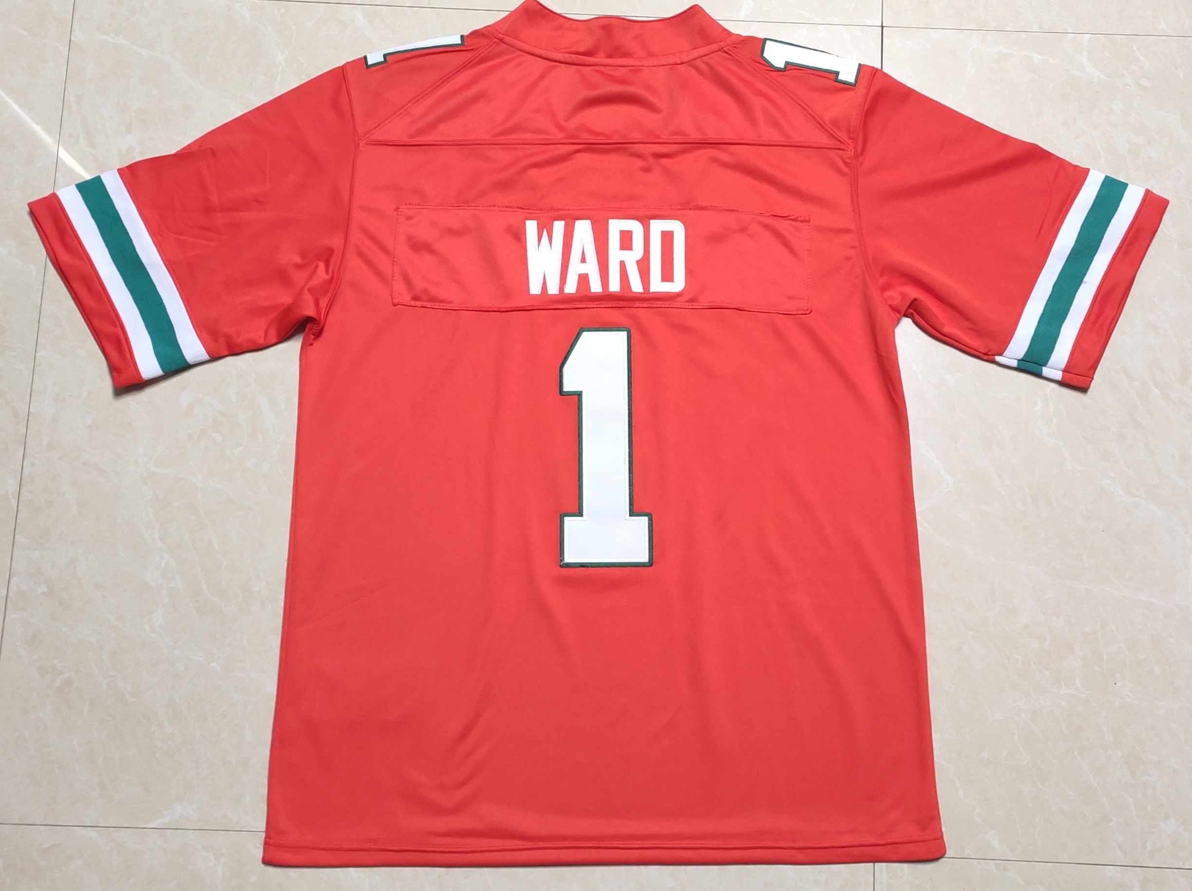 Other Cam Ward Jersey #1 Miami Hurricanes Vapor Stitched Orange Size US M / EU 48-50 / 2 - 1 Thumbnail
