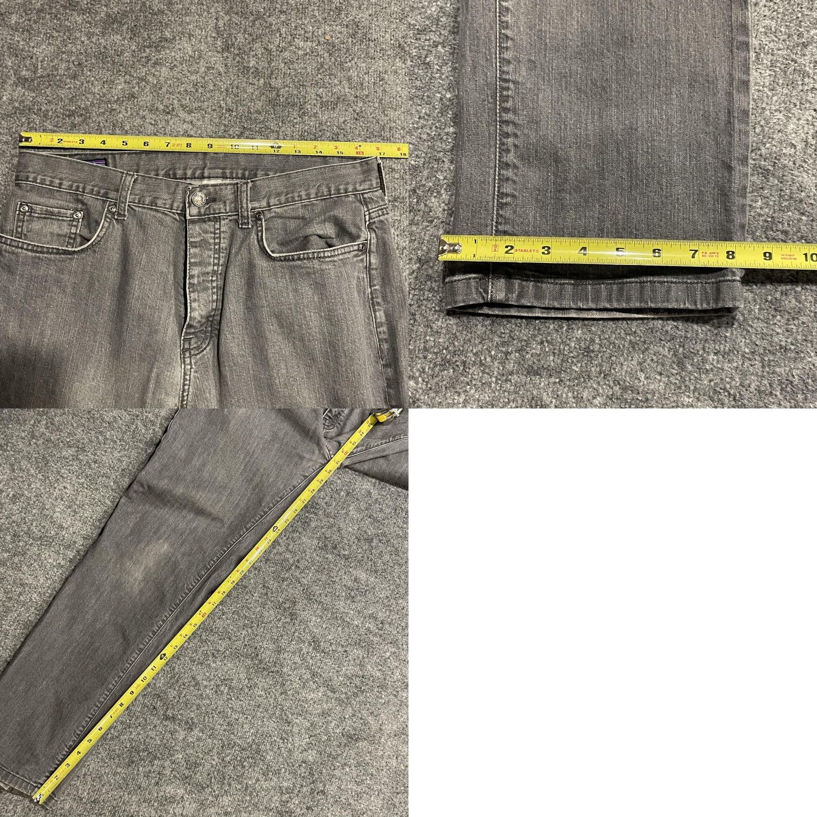 Patagonia Patagonia Iron Clad Denim Jeans Mens 34x32 Gray Straight Button Fly Organic Cotton Blend 98% Organic Cotton 2% Spandex Charcoal Wash Size US 34 / EU 50 - 10 Thumbnail