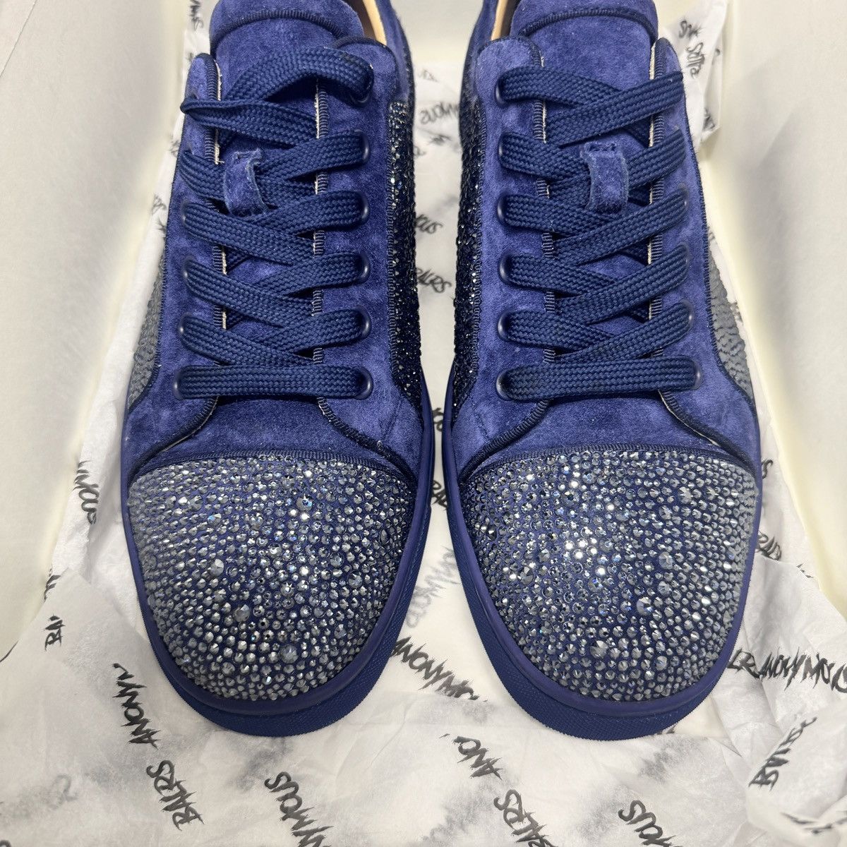 Christian Louboutin Christian Louboutin Louis Junior Strass Trainers RRP £1950 Size US 8.5 / EU 41-42 - 3 Thumbnail