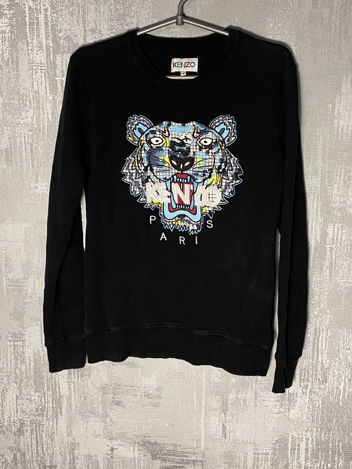 Kenzo Kenzo Embroidered Tiger Jumper Sweatshirt Black Mens Sz M Size US M / EU 48-50 / 2 - 1 Thumbnail