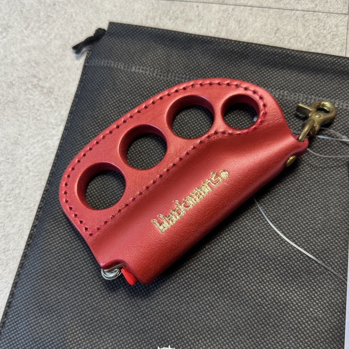Blackmeans Blackmeans Carlskin Lether Red Lighter Case Size ONE SIZE - 2 Thumbnail