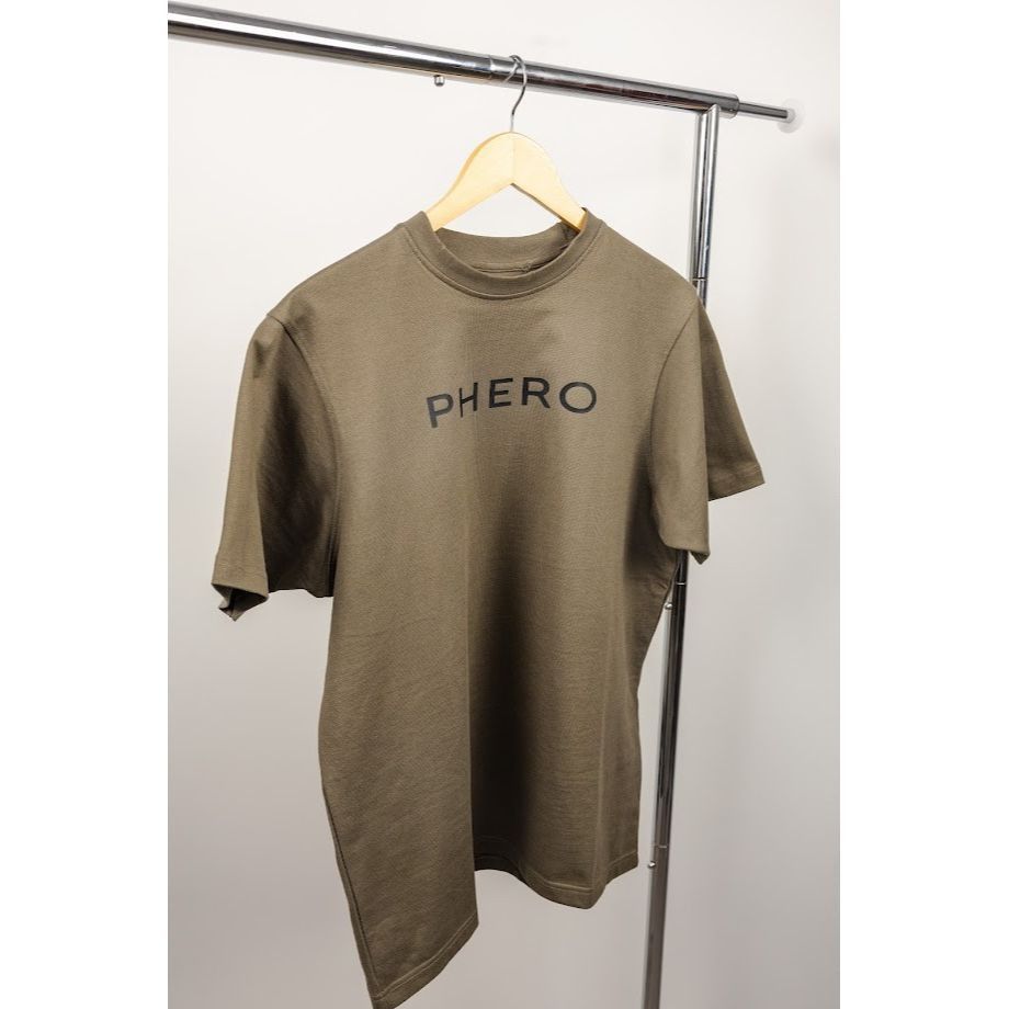 Other Olive Boxy Heavyweight Tee Minimalist Streetwear PHERO S Size US S / EU 44-46 / 1 - 5 Thumbnail