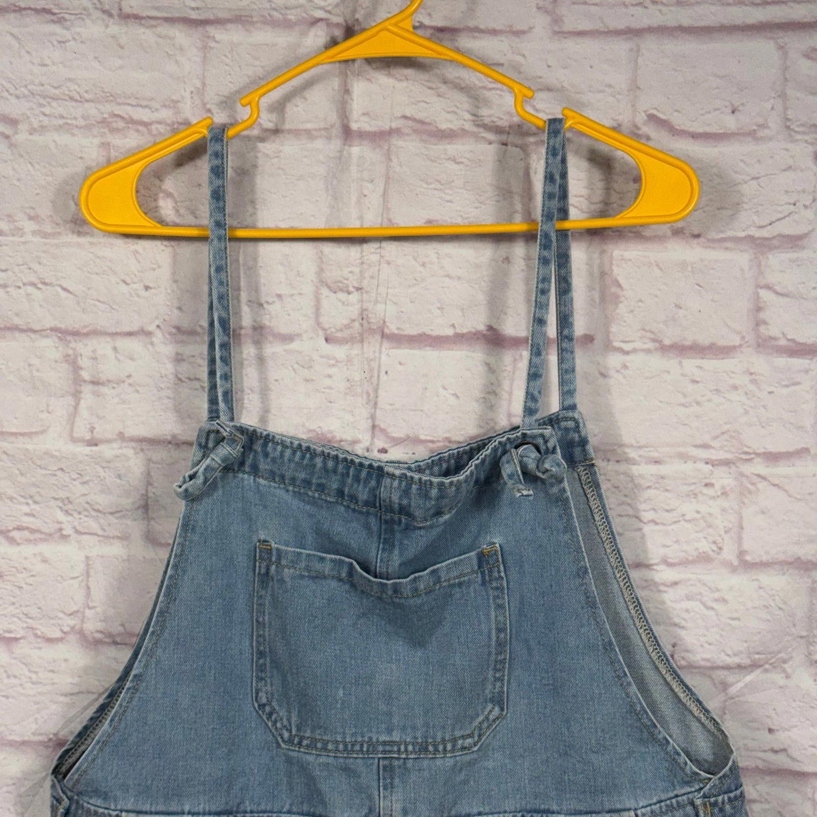 Cyderhouse Cider Women’s Large Denim Overalls Shorts Size 36" / US 14 / IT 50 - 4 Thumbnail