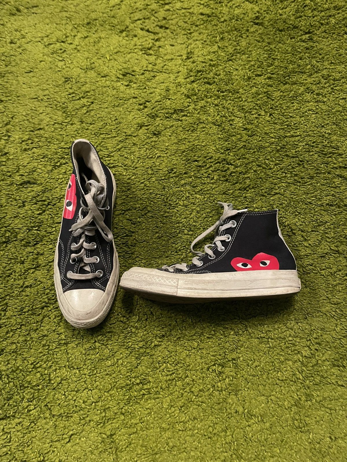 Comme des Garcons × Comme des Garcons PLAY × Converse Comme des Garçons PLAY x Converse high top sneakers Size US 7 / IT 37 - 1 Thumbnail