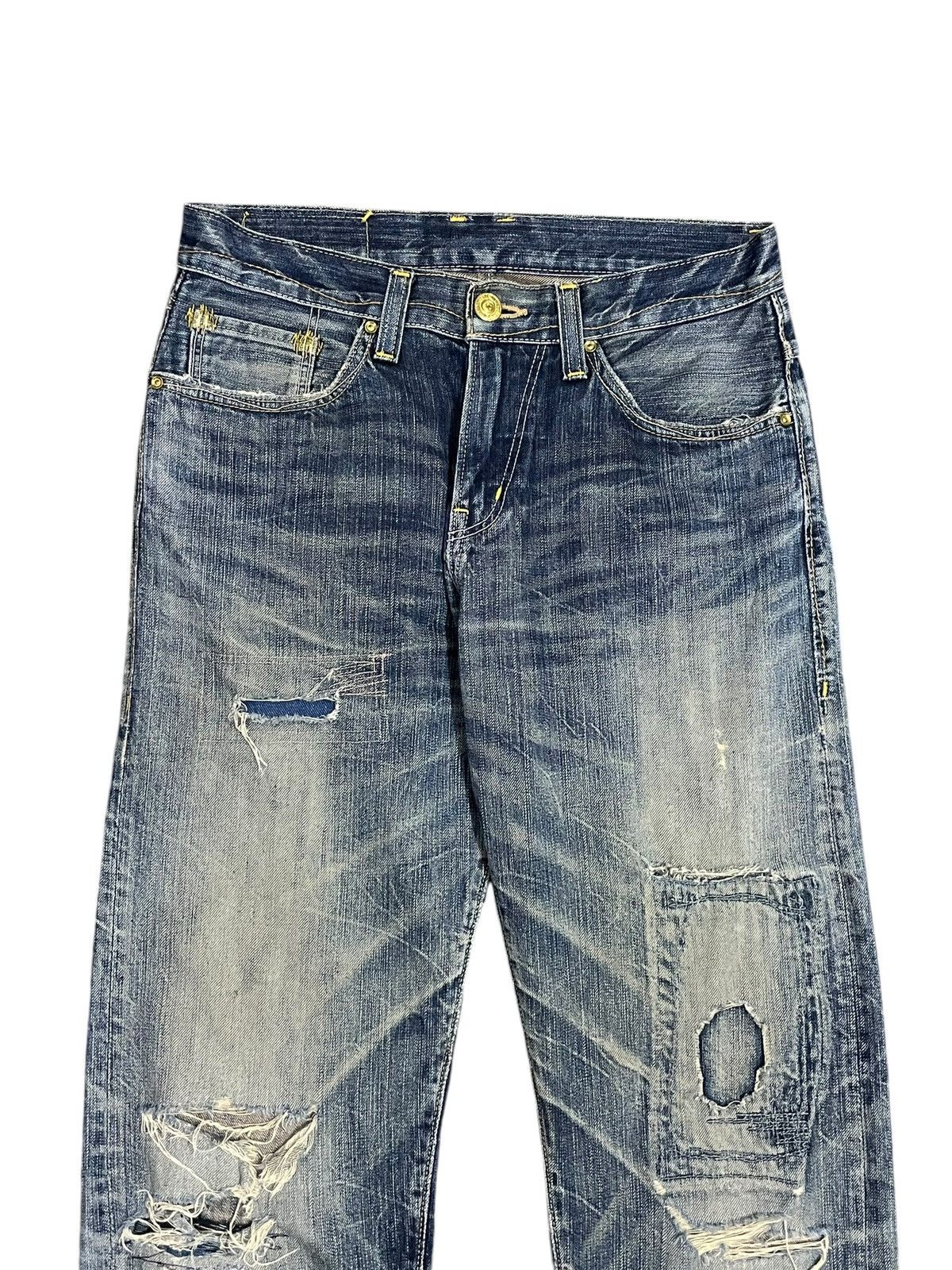 Kapital Vintage Denim Craft Crazy Pocket Design Ripped Punk Jeans Size US 30 / EU 46 - 3 Thumbnail